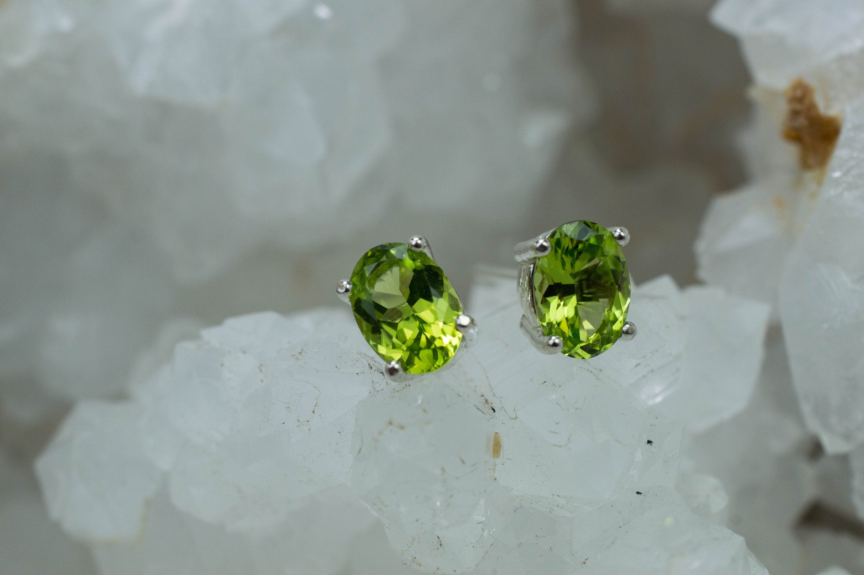 Peridot Earrings; Natural Untreated Tanzania Go Go Peridot; 1.775cts