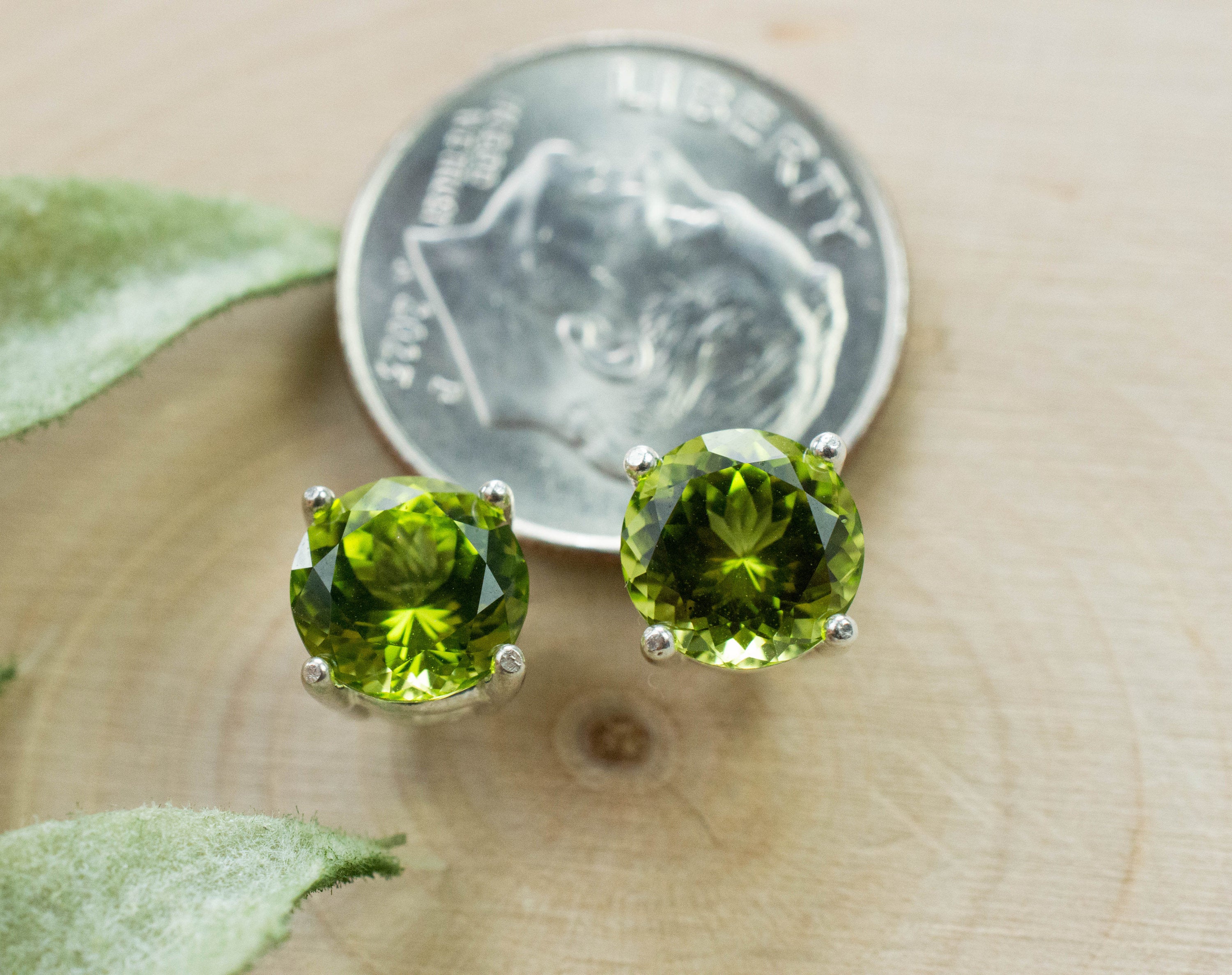 Peridot Earrings; Natural Untreated Tanzania Go Go Peridot; 2.690cts