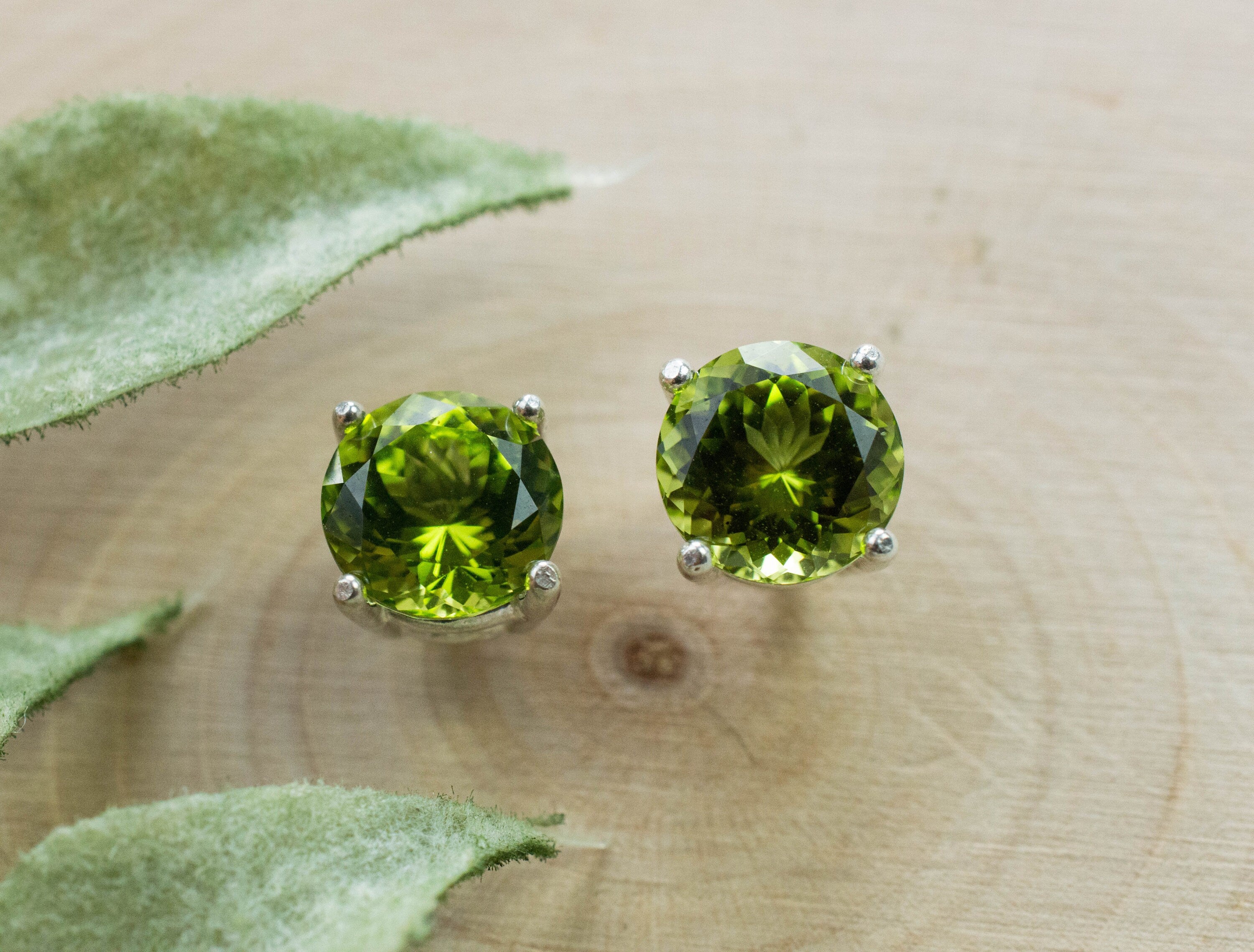 Peridot Earrings; Natural Untreated Tanzania Go Go Peridot; 2.690cts