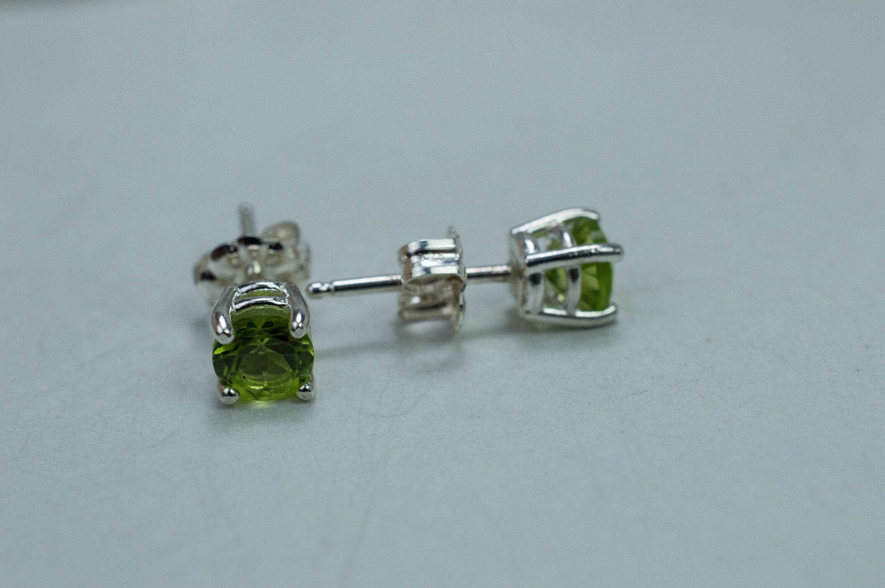 Peridot Earrings; Natural Untreated Arizona Peridot; 1.195cts