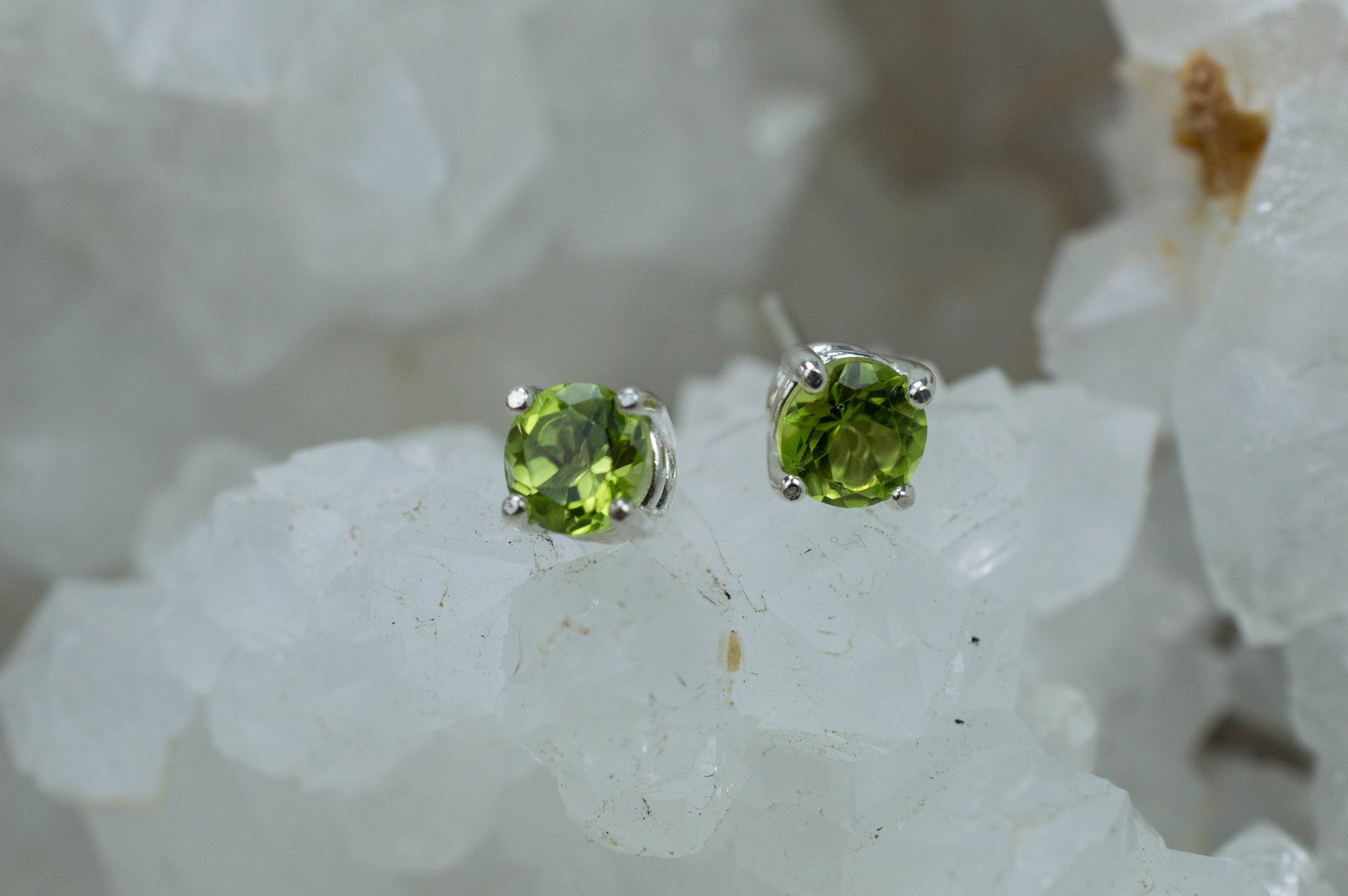 Peridot Earrings; Natural Untreated Arizona Peridot; 1.195cts