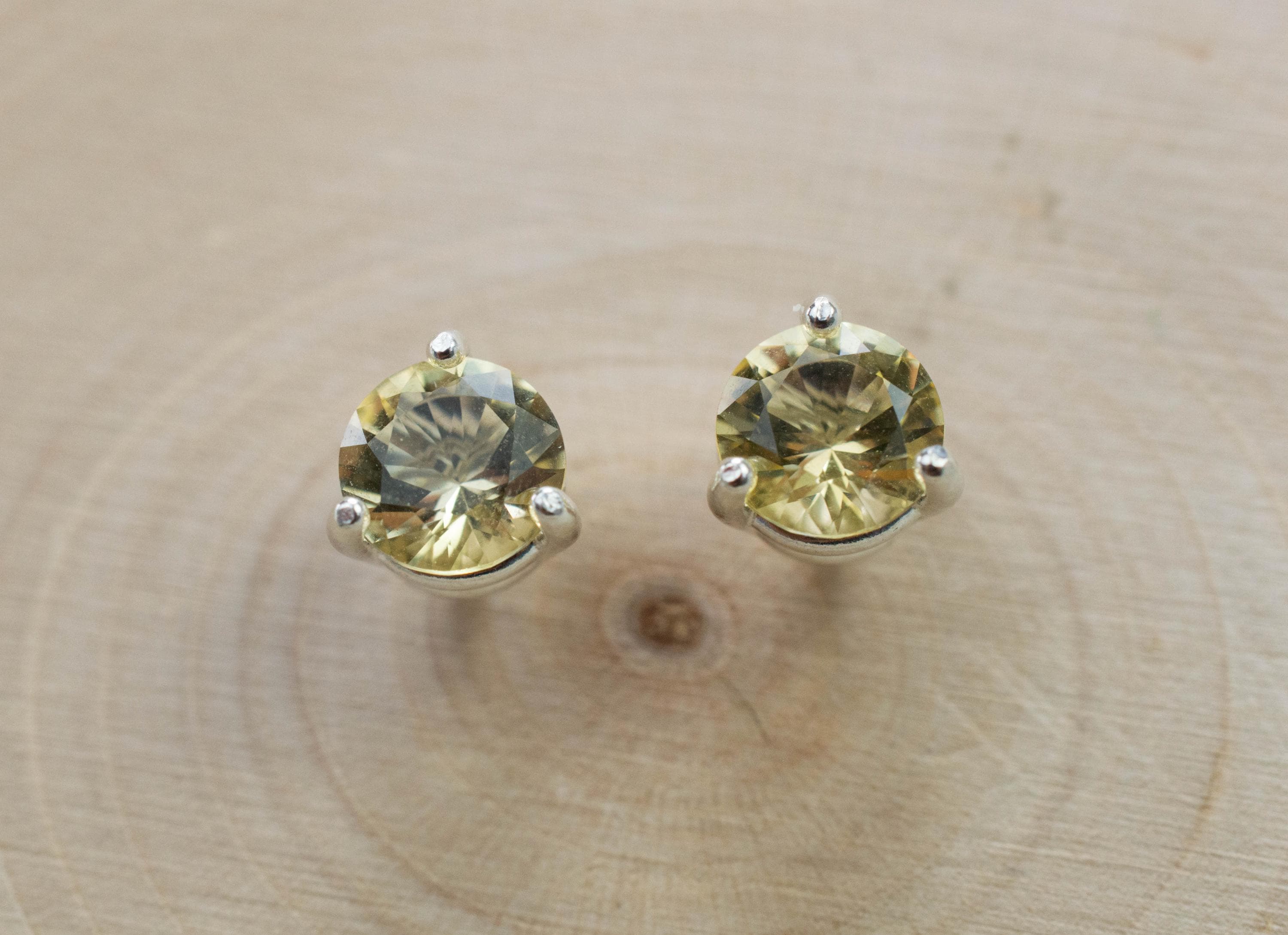 Scapolite Earrings, Genuine Untreated Tanzania Yellow Scapolite; 1.255cts