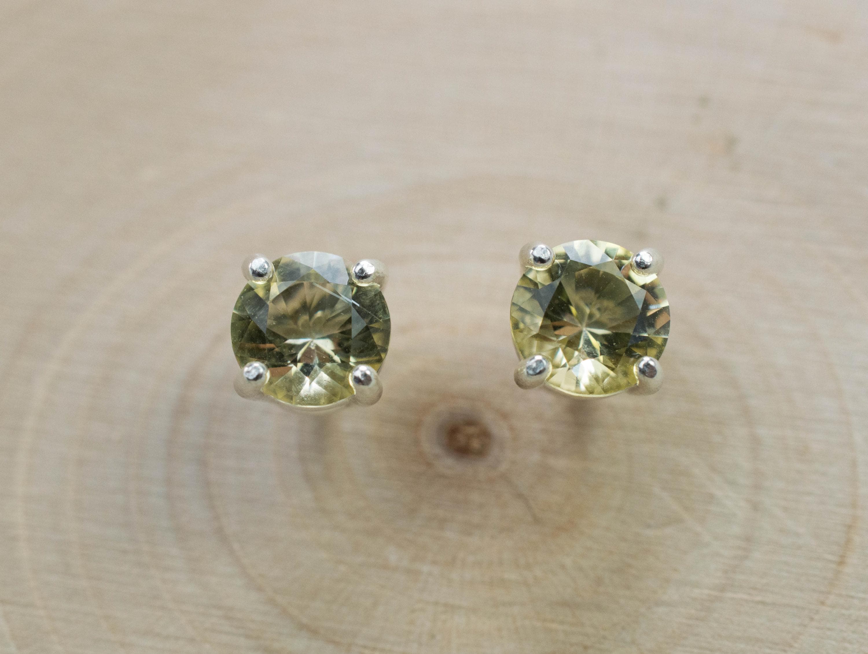 Scapolite Earrings, Genuine Untreated Tanzania Yellow Scapolite; 1.280cts