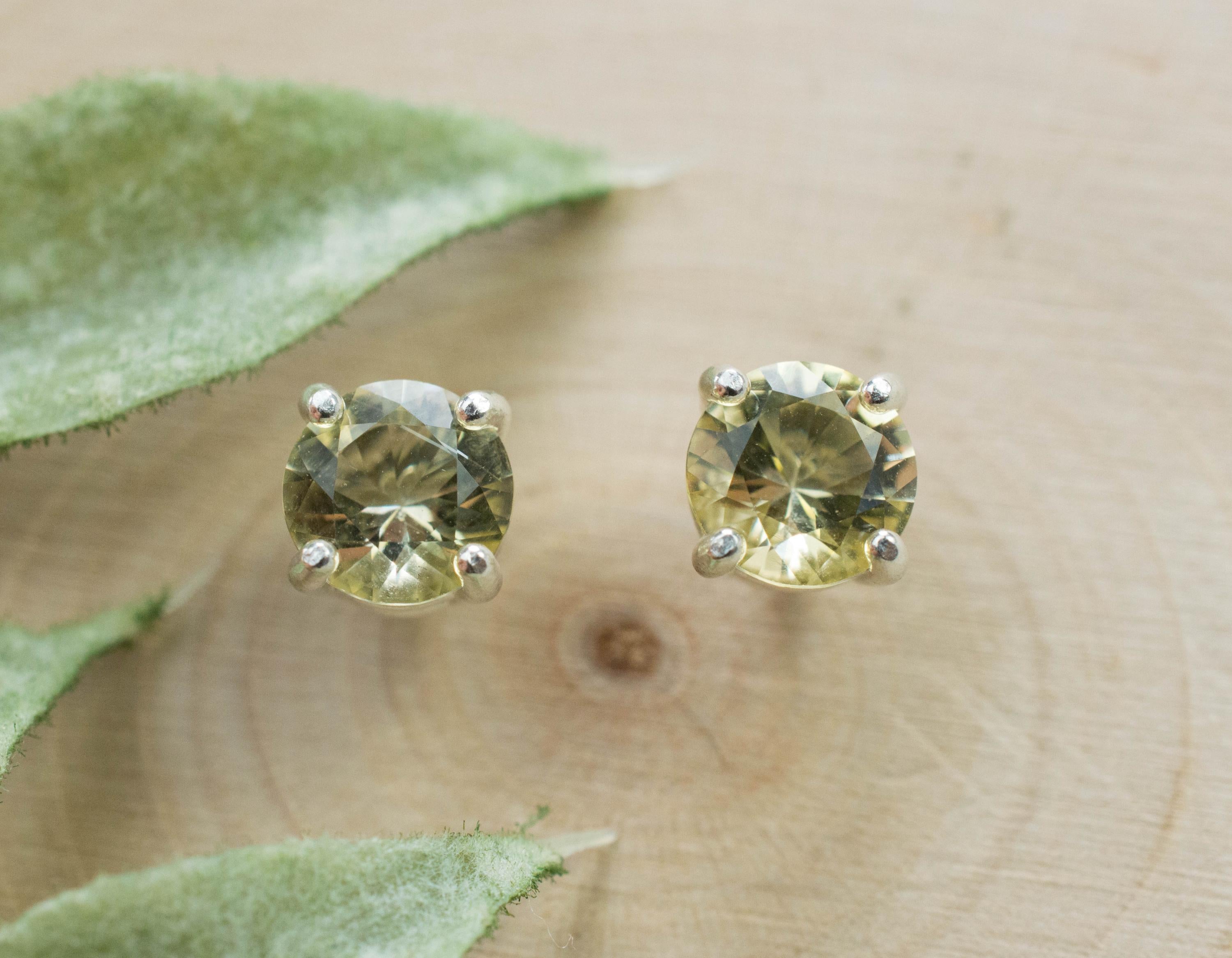 Scapolite Earrings, Genuine Untreated Tanzania Yellow Scapolite; 1.280cts