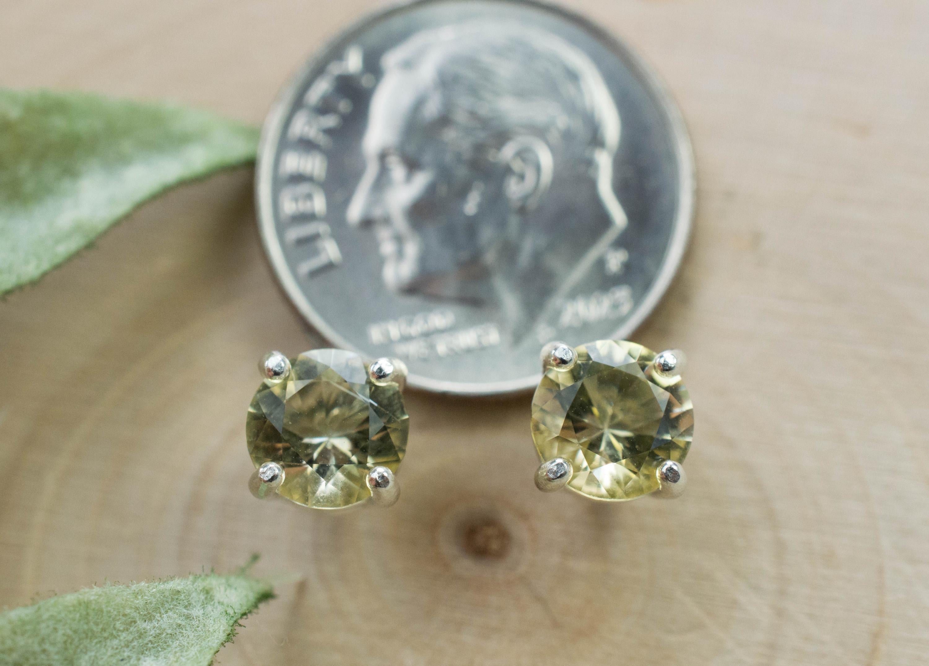 Scapolite Earrings, Genuine Untreated Tanzania Yellow Scapolite; 1.280cts