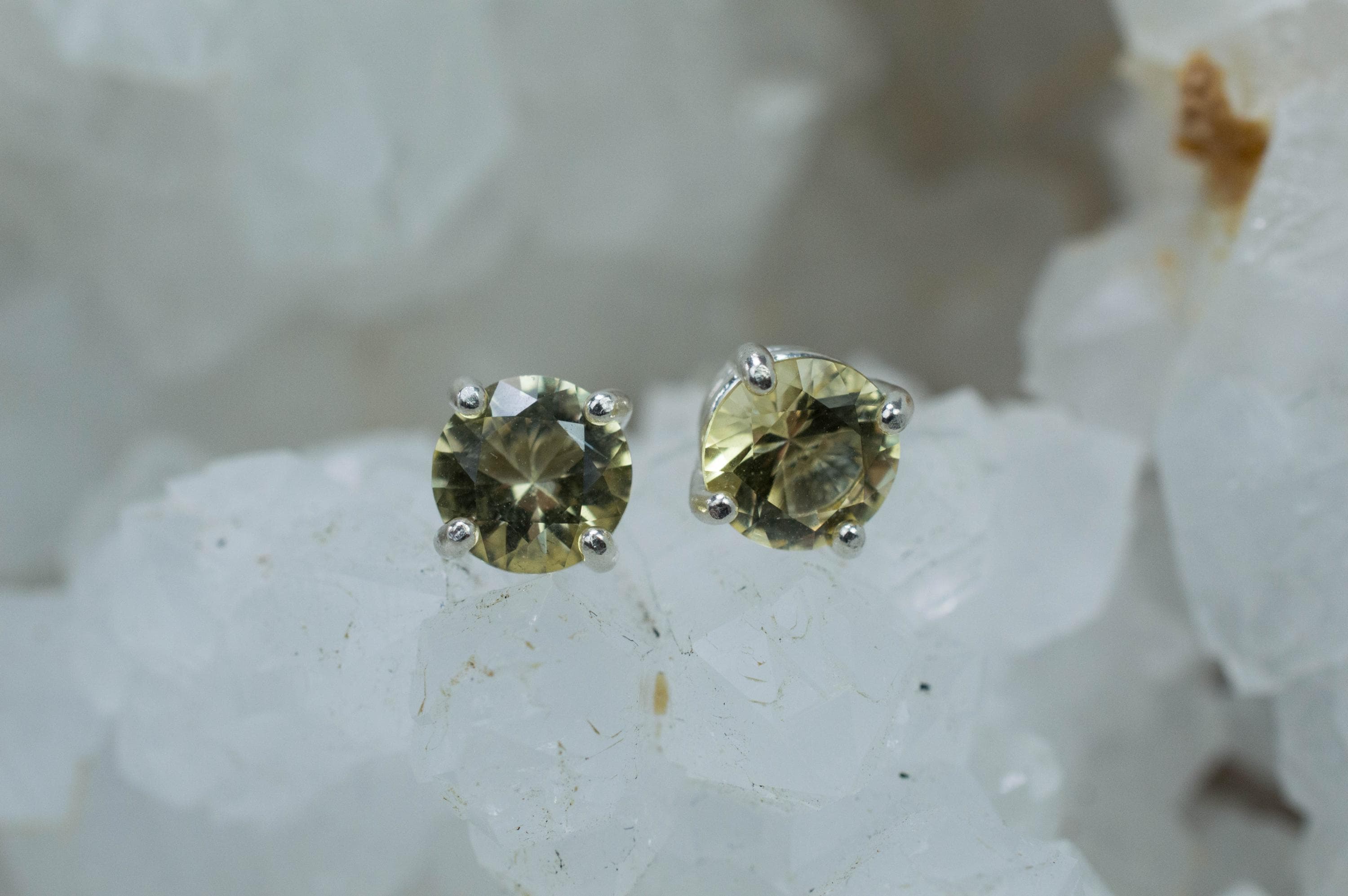 Scapolite Earrings, Genuine Untreated Tanzania Yellow Scapolite; 1.280cts