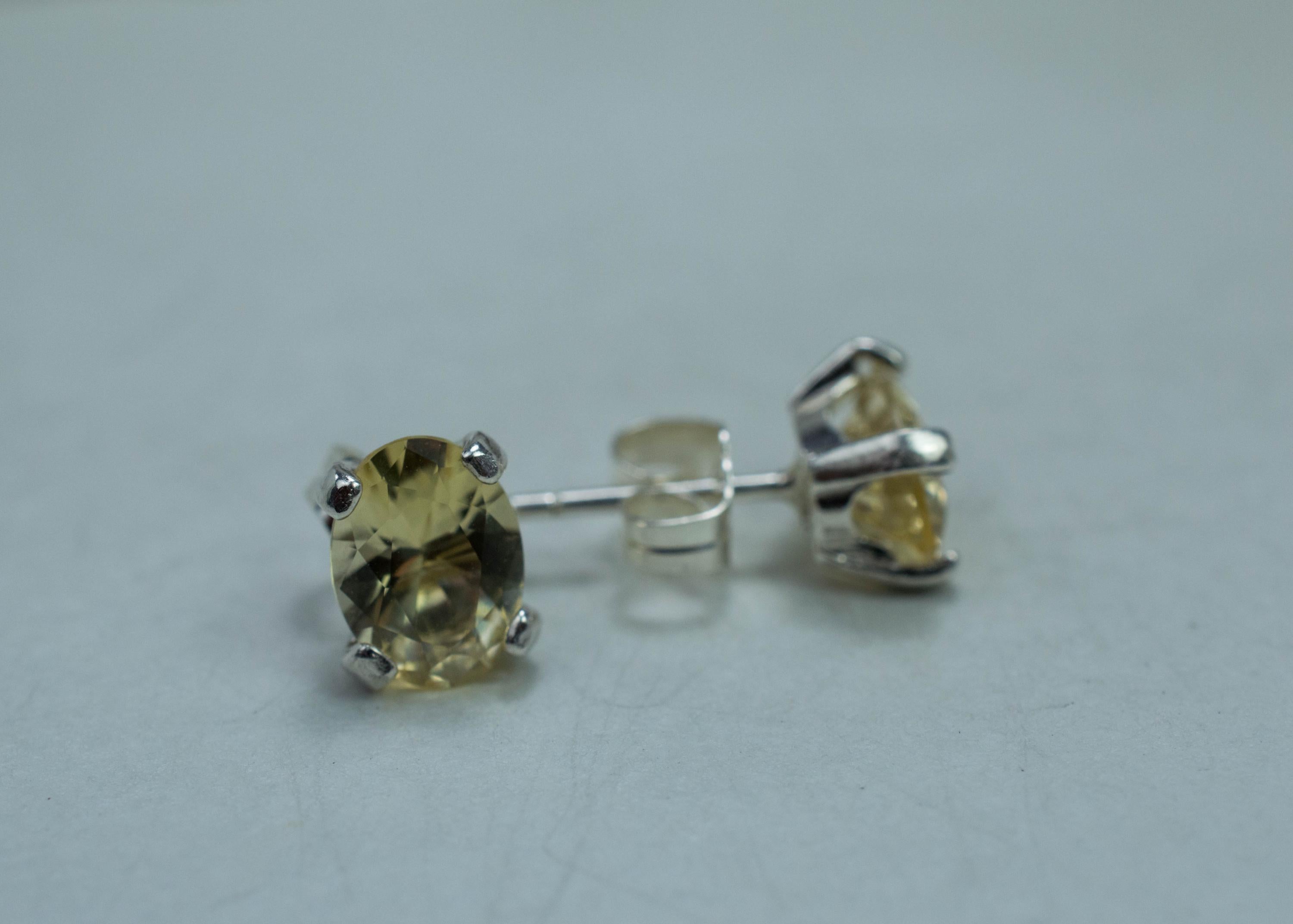 Scapolite Earrings, Genuine Untreated Tanzania Yellow Scapolite; 1.580cts