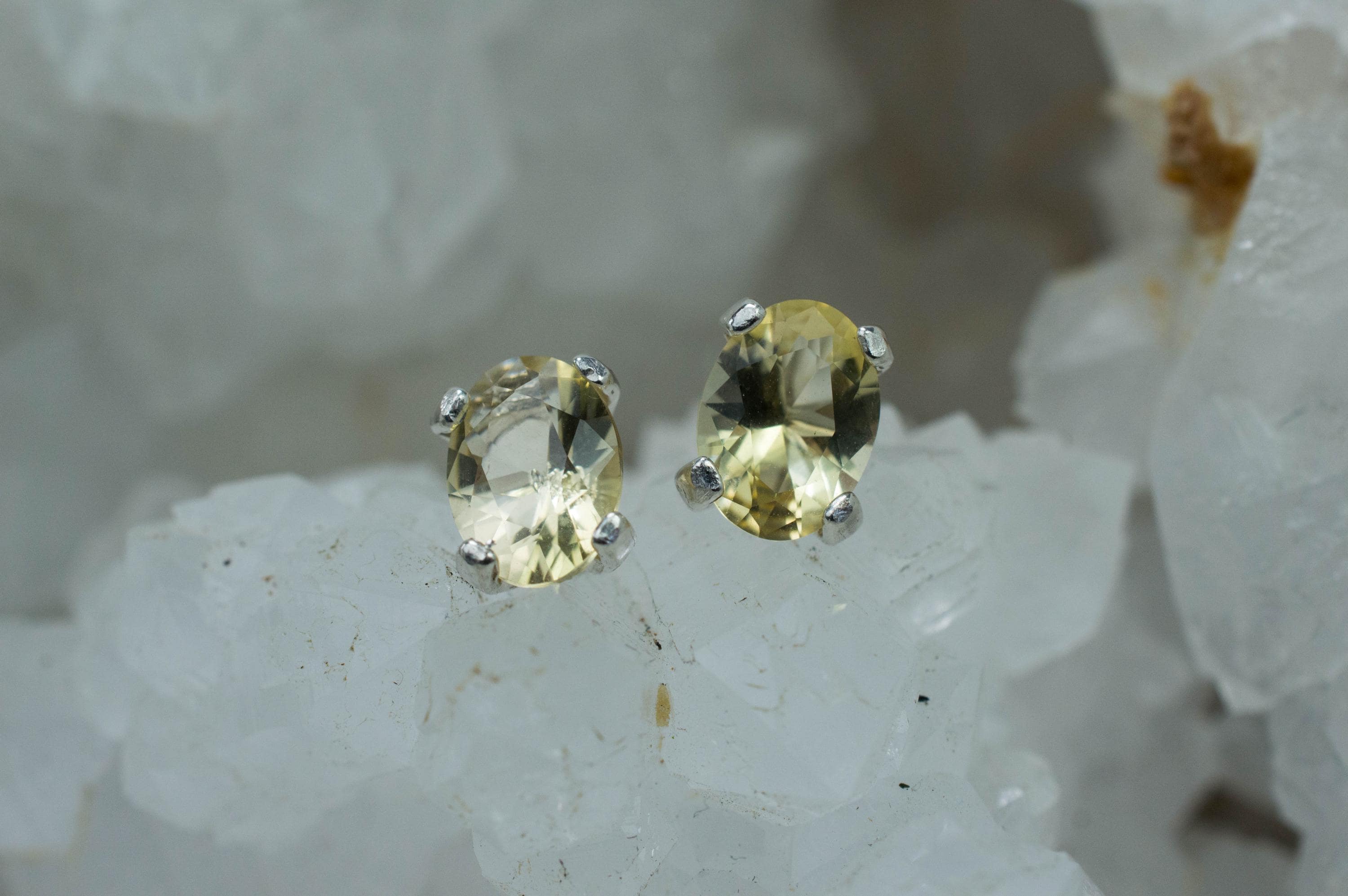 Scapolite Earrings, Genuine Untreated Tanzania Yellow Scapolite; 1.580cts