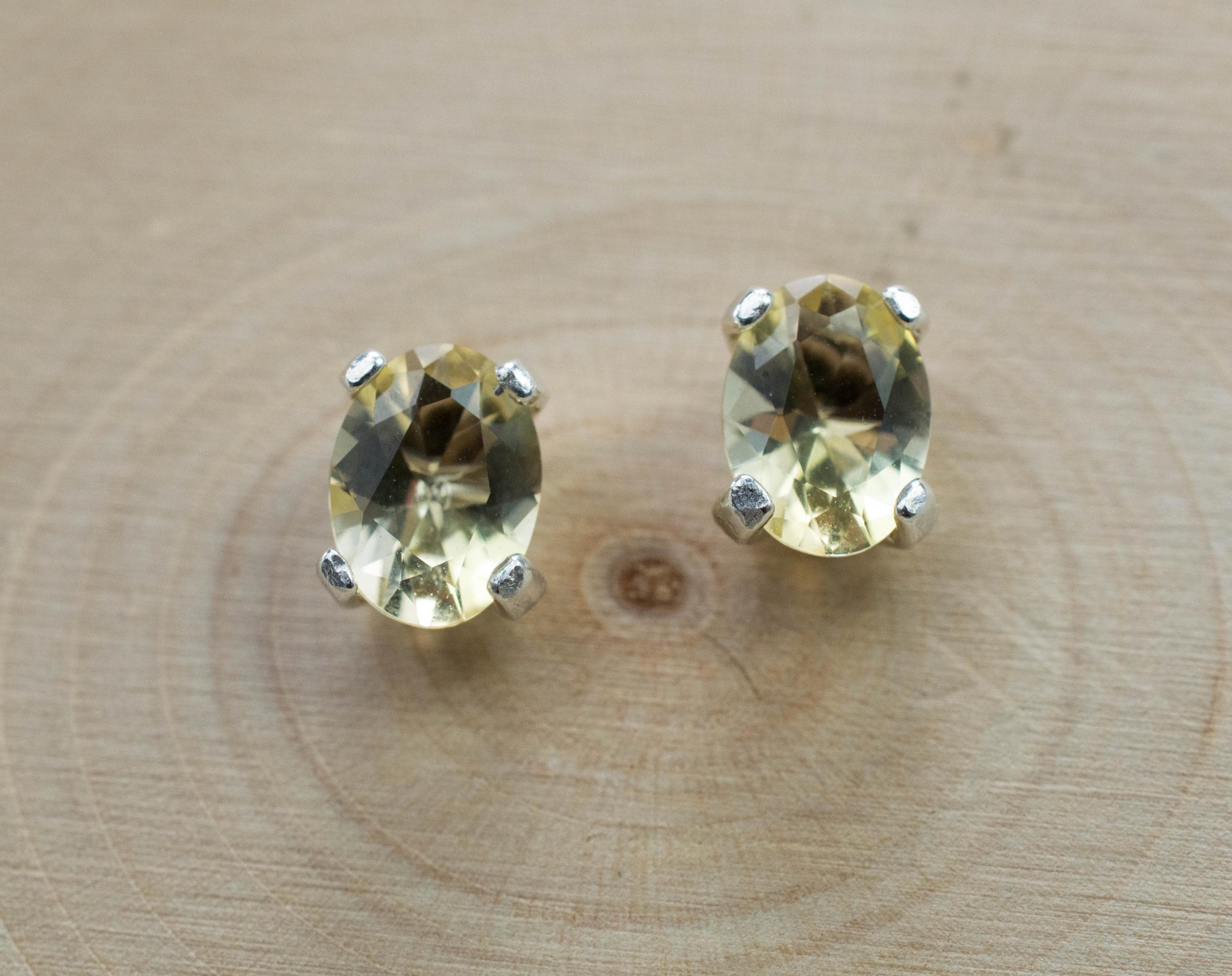 Scapolite Earrings, Genuine Untreated Tanzania Yellow Scapolite; 1.580cts