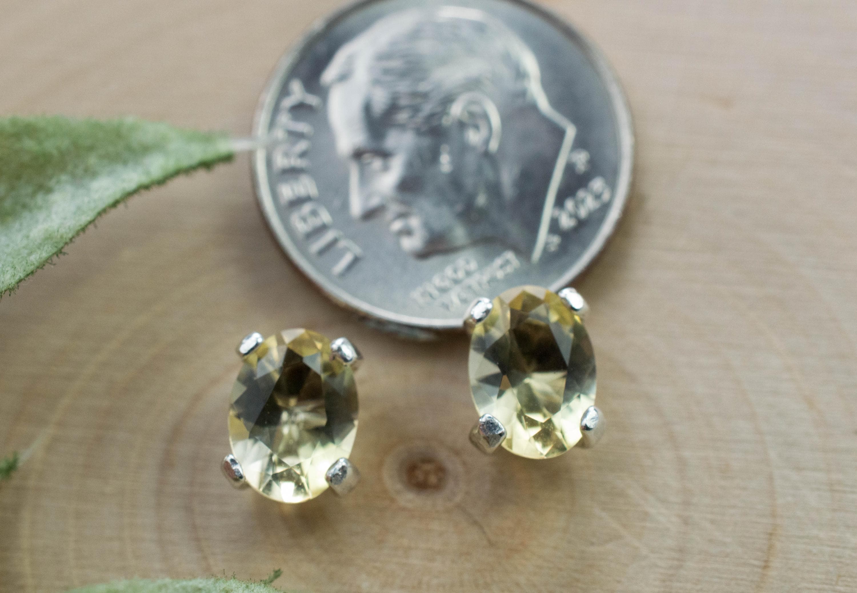 Scapolite Earrings, Genuine Untreated Tanzania Yellow Scapolite; 1.580cts