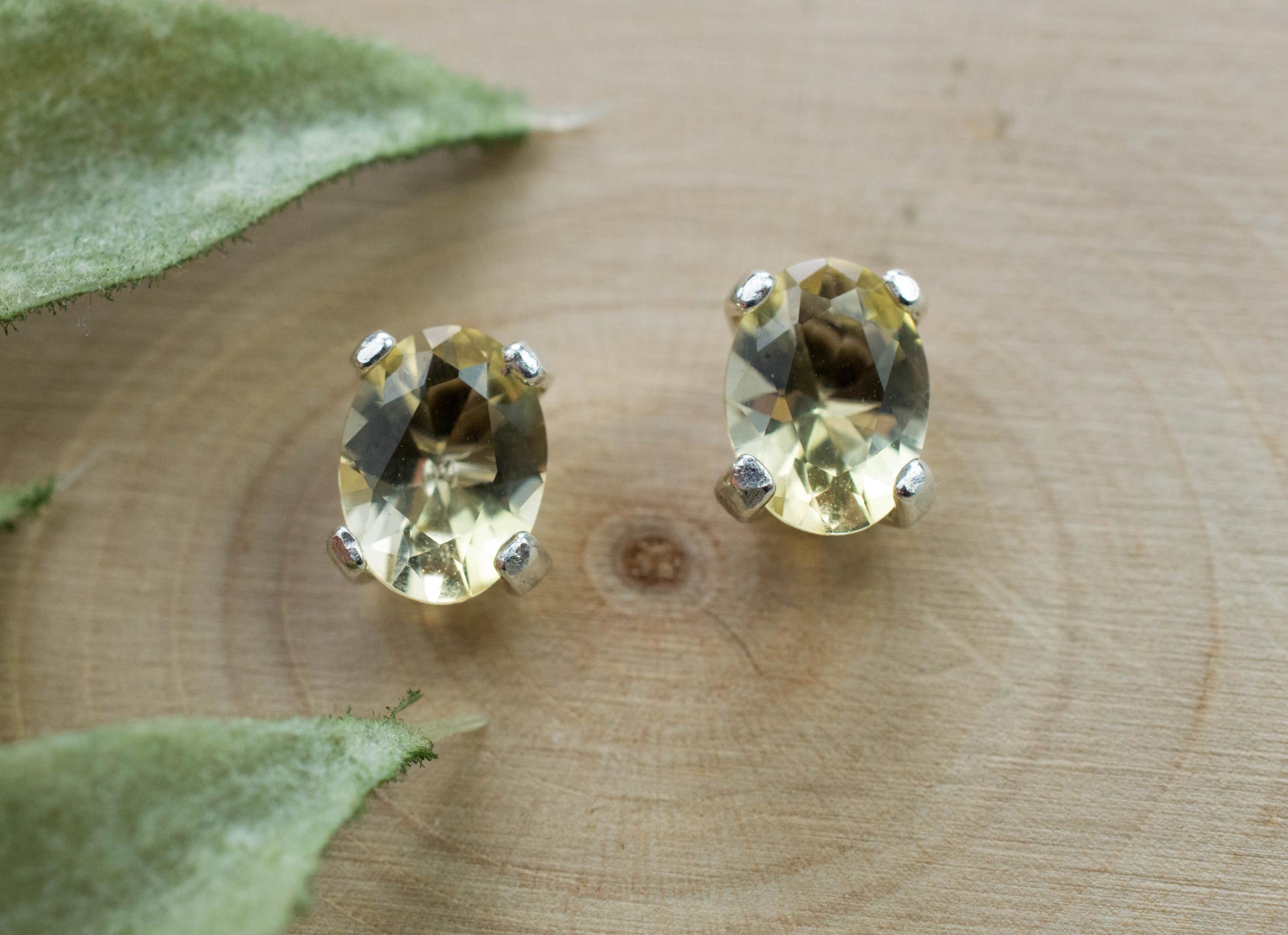 Scapolite Earrings, Genuine Untreated Tanzania Yellow Scapolite; 1.580cts