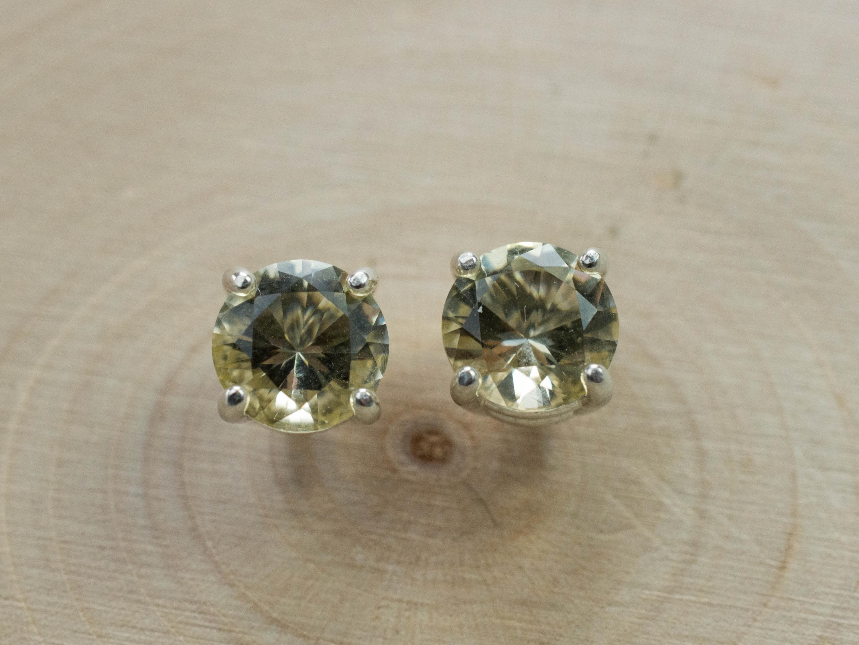 Scapolite Earrings, Genuine Untreated Tanzania Yellow Scapolite; 1.990cts