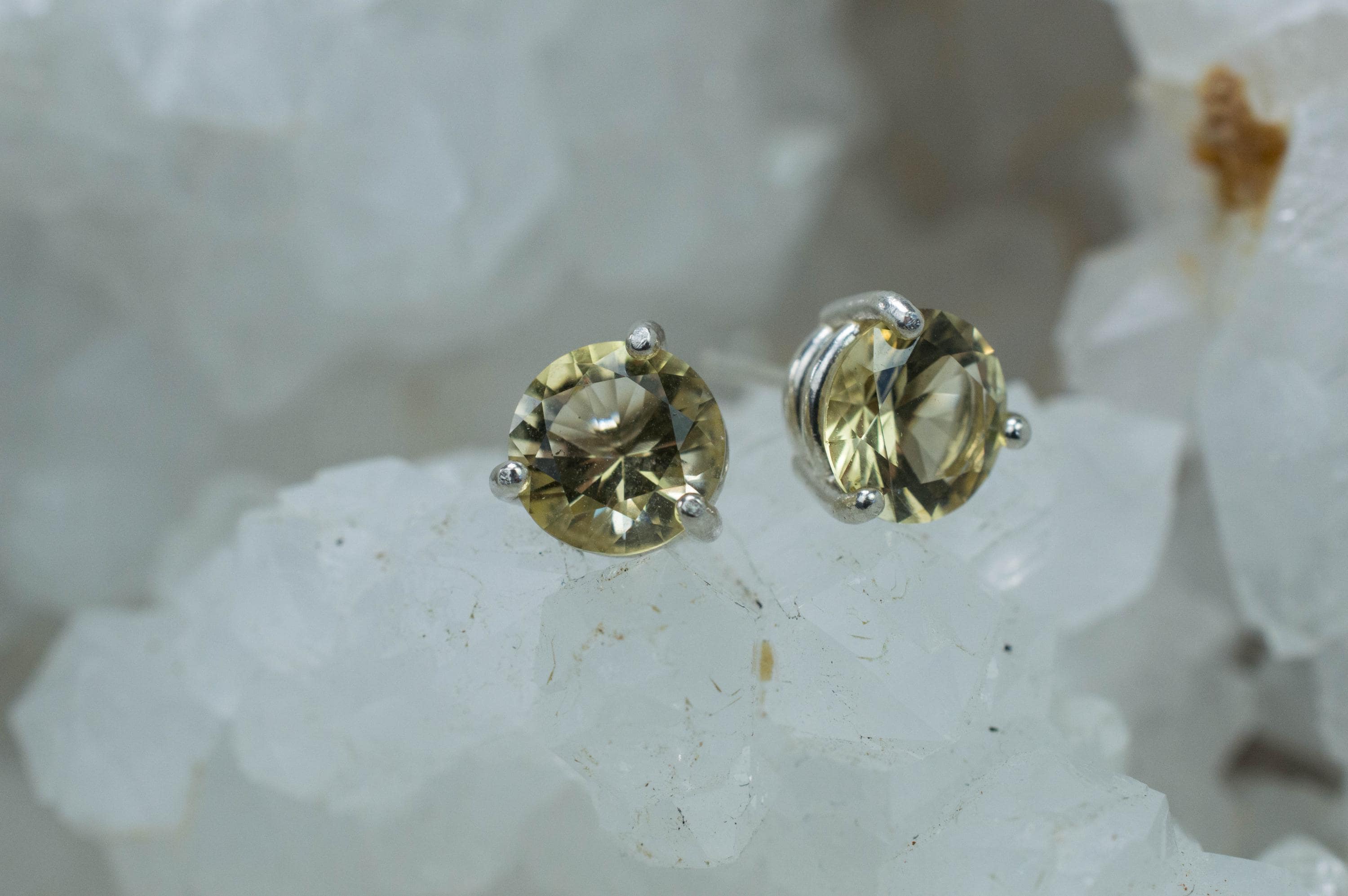 Scapolite Earrings, Genuine Untreated Tanzania Yellow Scapolite; 2.000cts