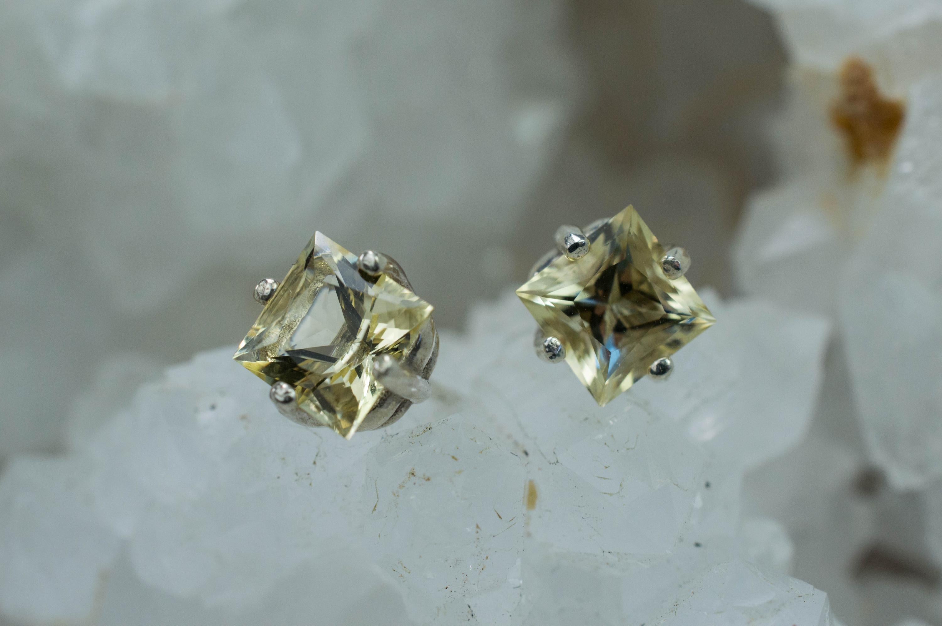 Scapolite Earrings, Genuine Untreated Tanzania Yellow Scapolite; 2.550cts