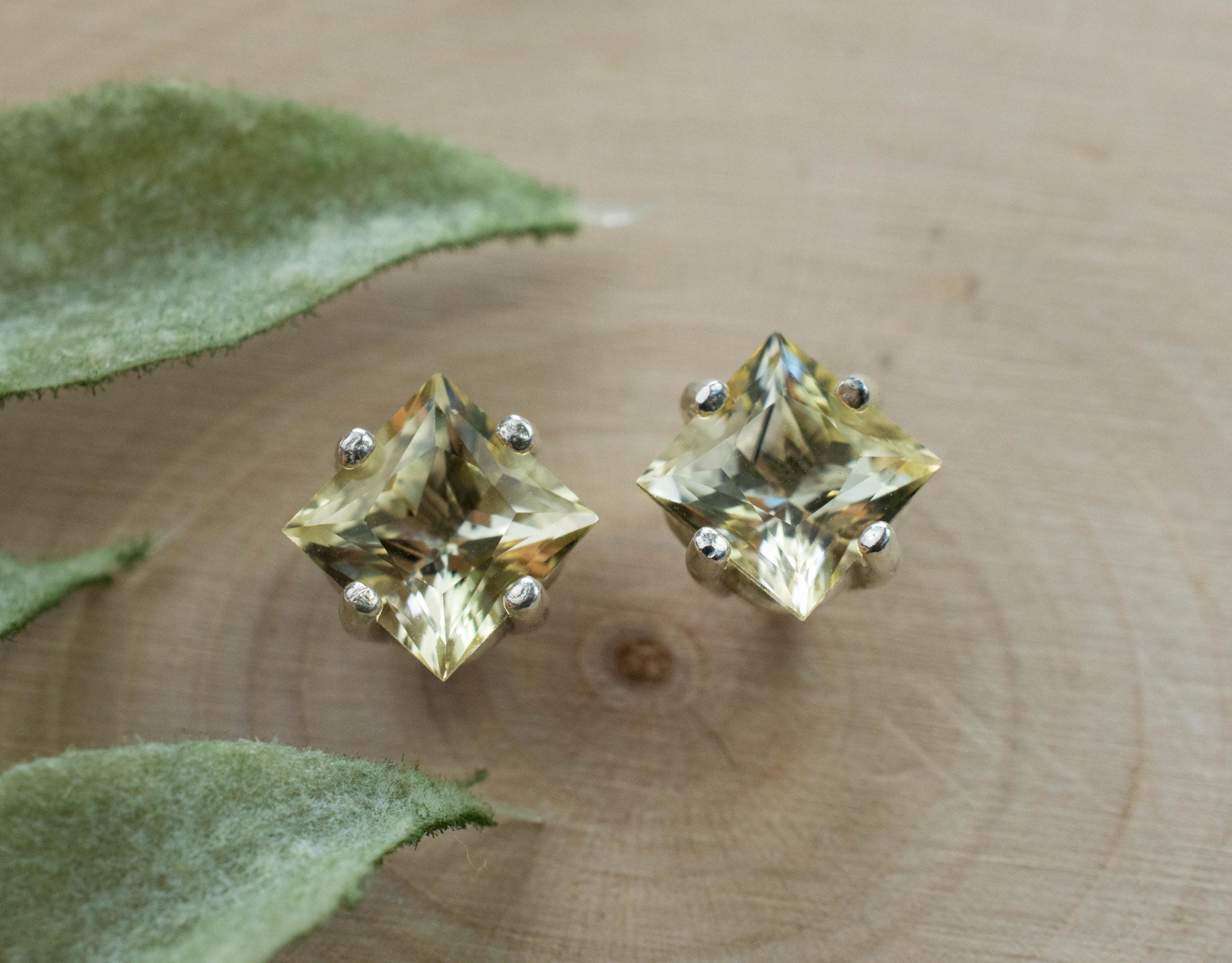 Scapolite Earrings, Genuine Untreated Tanzania Yellow Scapolite; 2.550cts