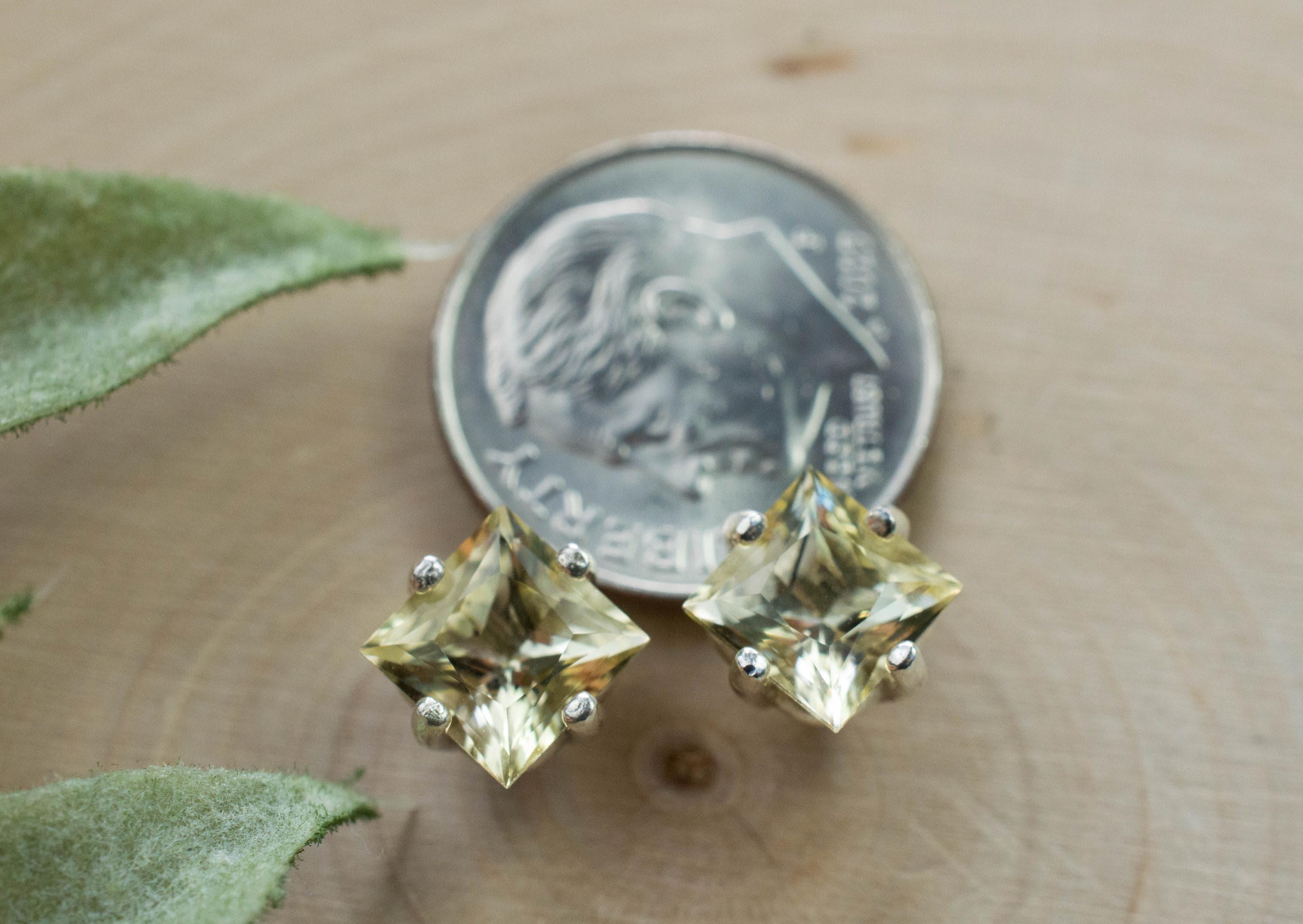 Scapolite Earrings, Genuine Untreated Tanzania Yellow Scapolite; 2.550cts