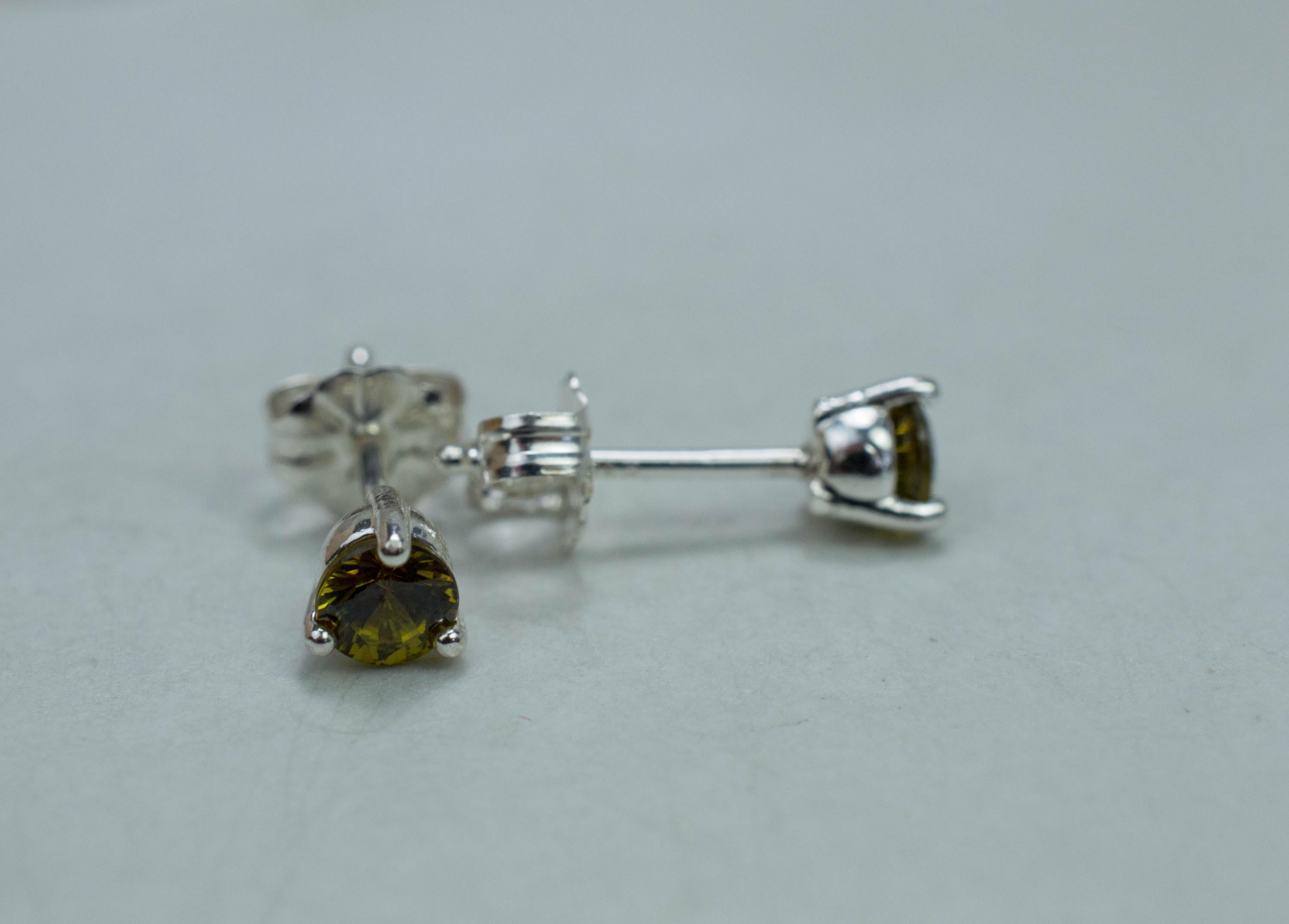 Andradite Garnet Earrings; Genuine Untreated Madagascar Garnet; 0.630cts