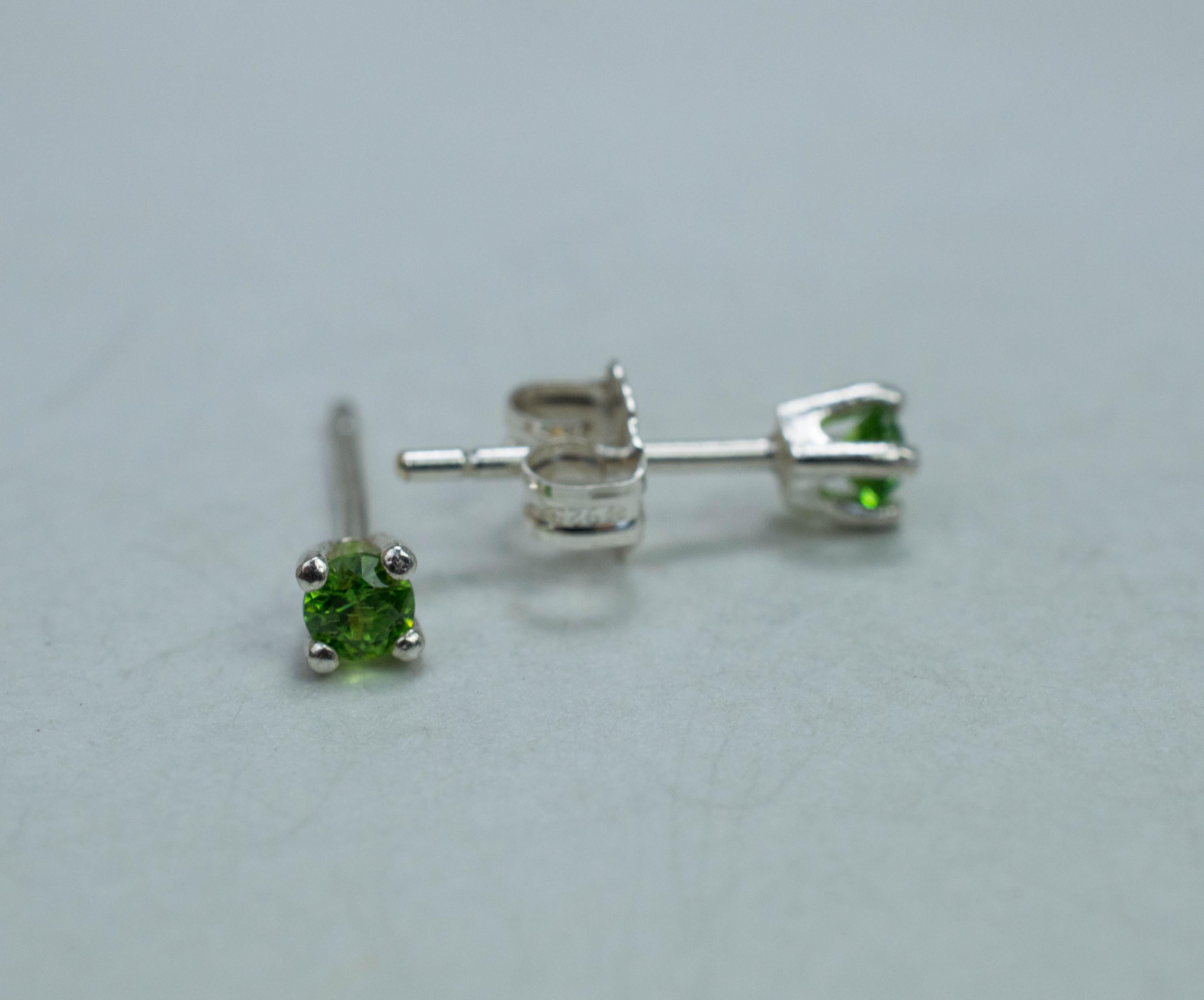 Demantoid Garnet Earrings; Genuine Untreated Ural Mountain Demantoid; 0.250cts