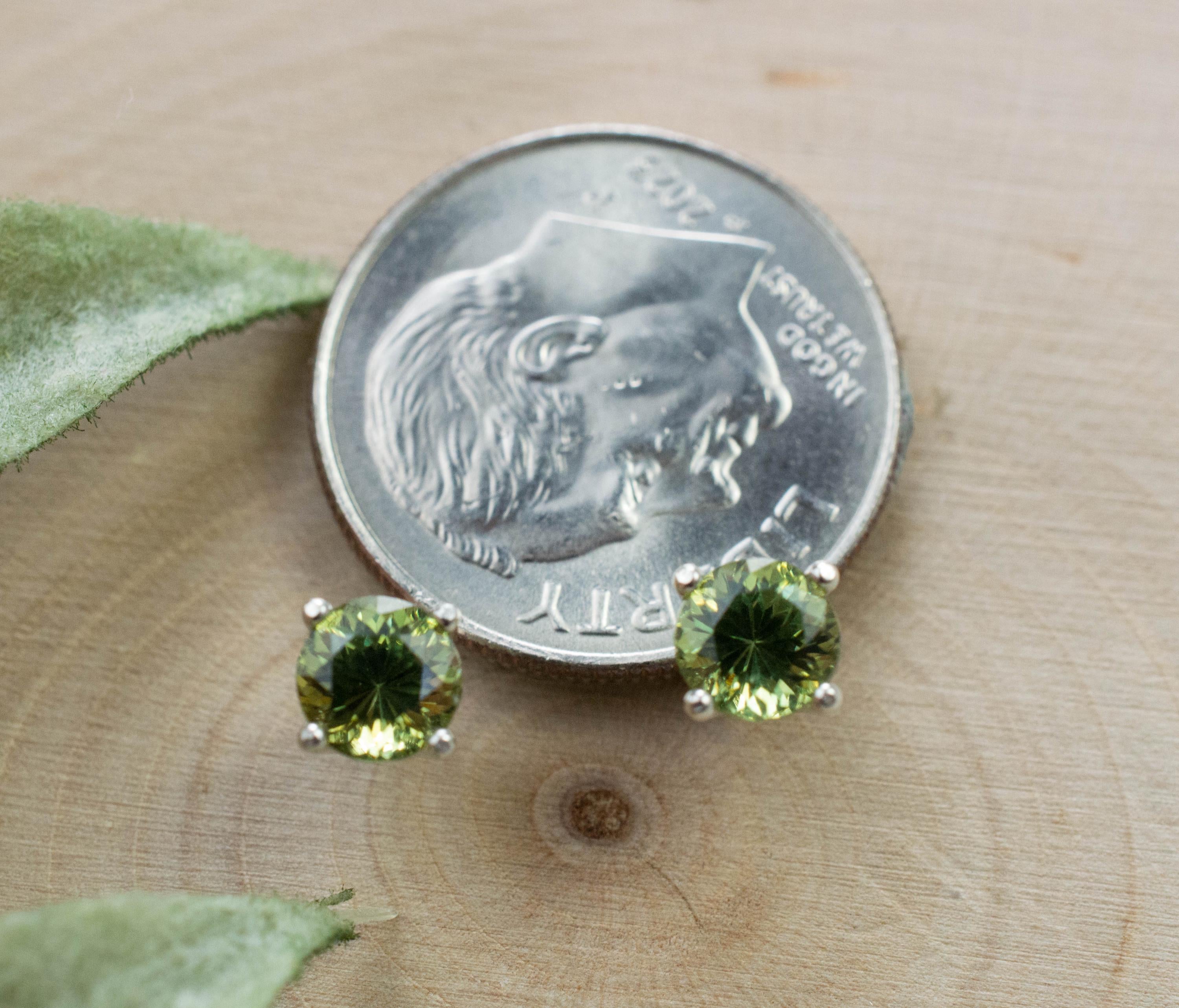 Demantoid Garnet Earrings; Natural Untreated Madagascar Demantoid; 1.040cts