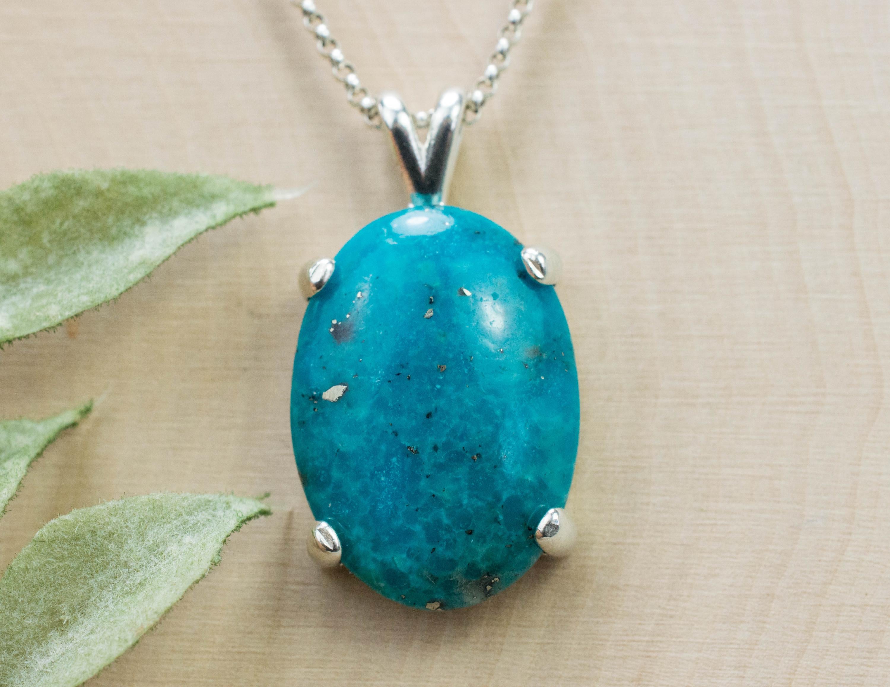 Turquoise Pendant, Natural Untreated Morenci Turquoise; 15.975cts