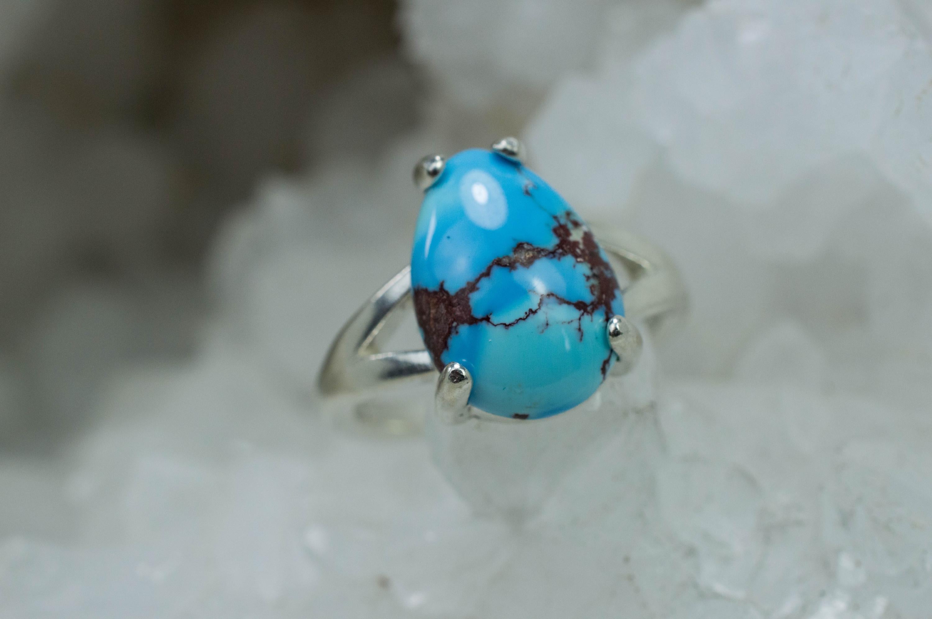 Golden Hills Turquoise Ring; Natural Untreated Kazakhstan Turquoise; 3.745cts