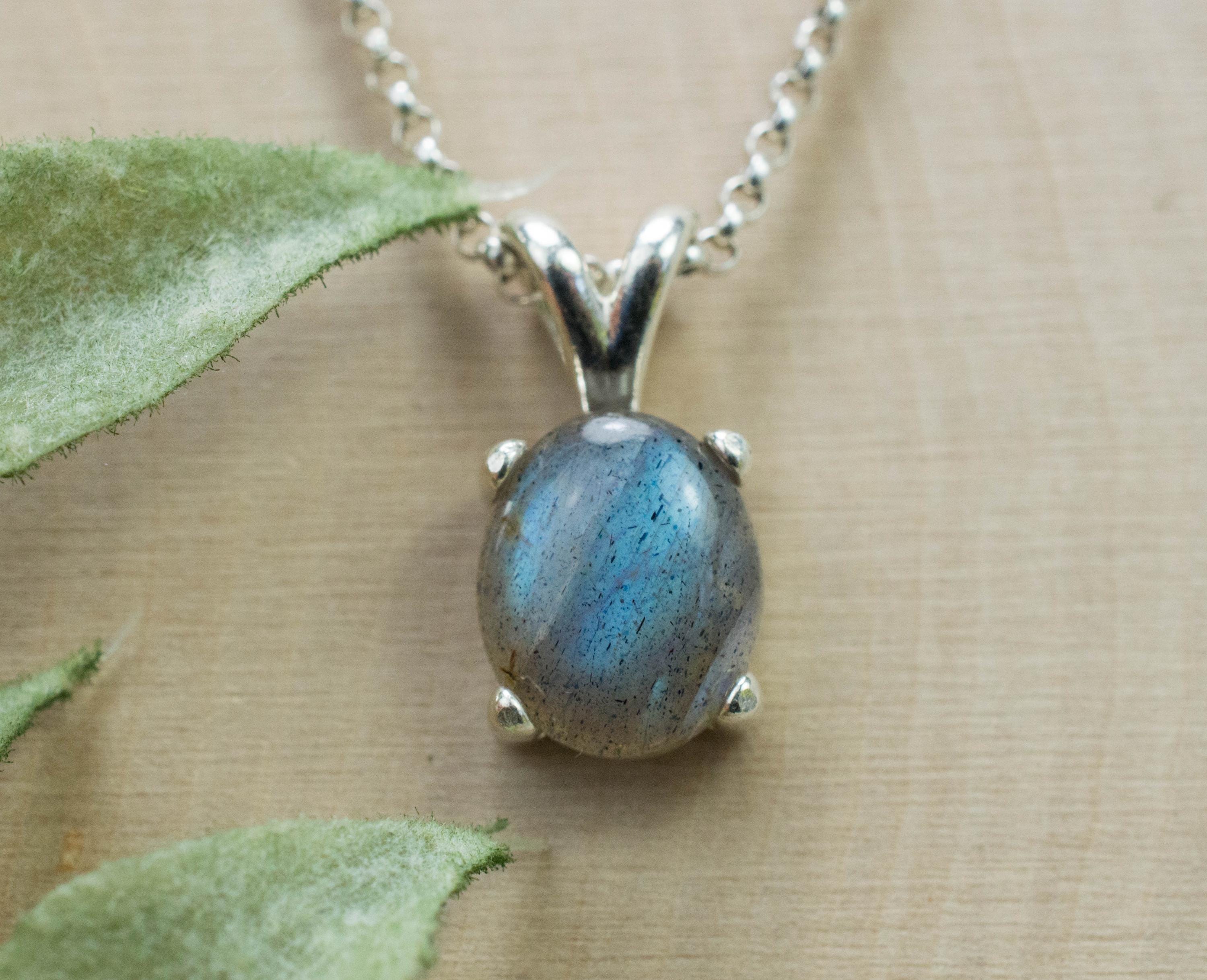 Labradorite Pendant; Genuine Untreated Madagascar Labradorite; 2.415cts