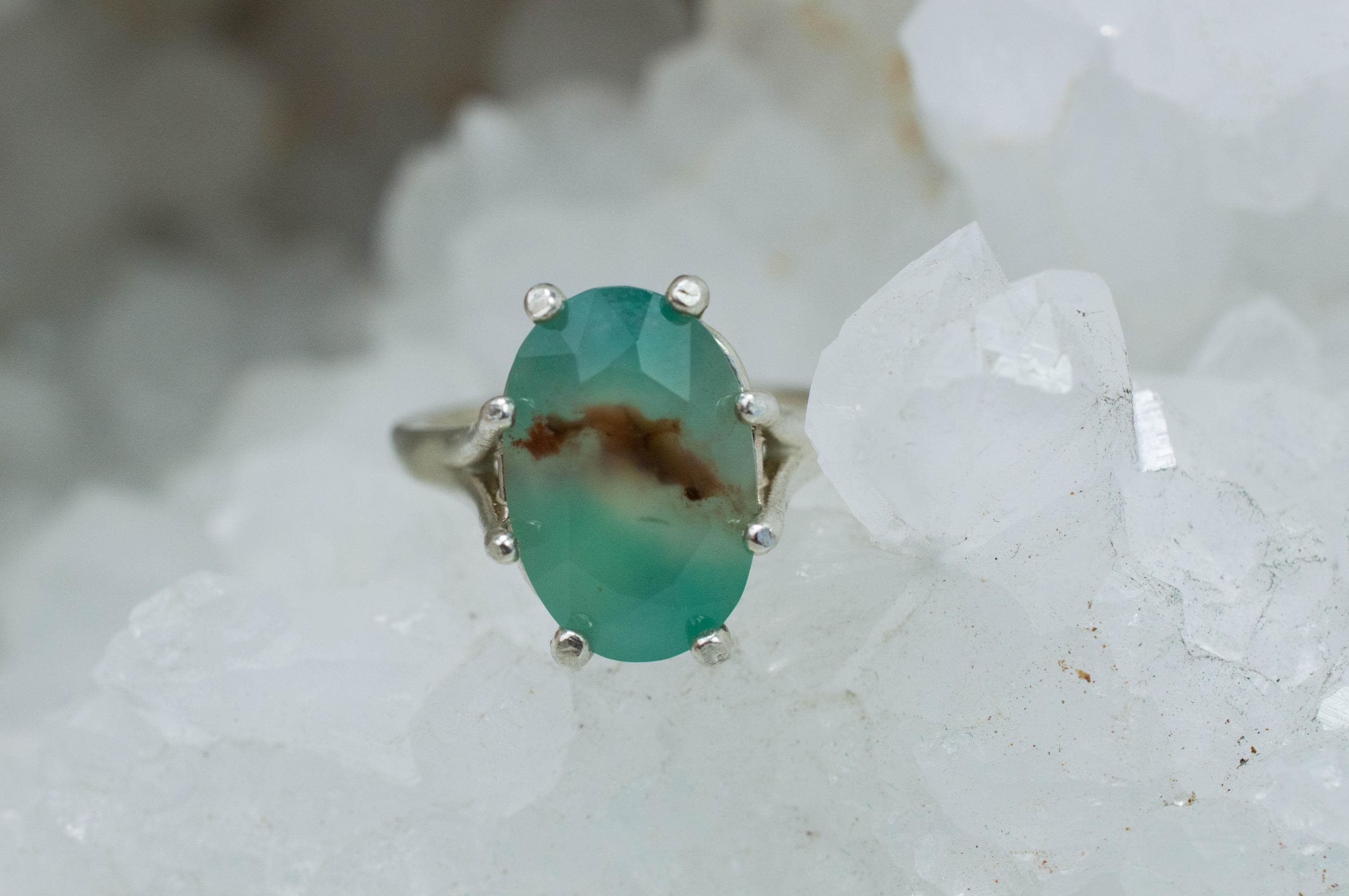 Aquaprase Ring, Natural Untreated African Aquaprase™; 4.780cts