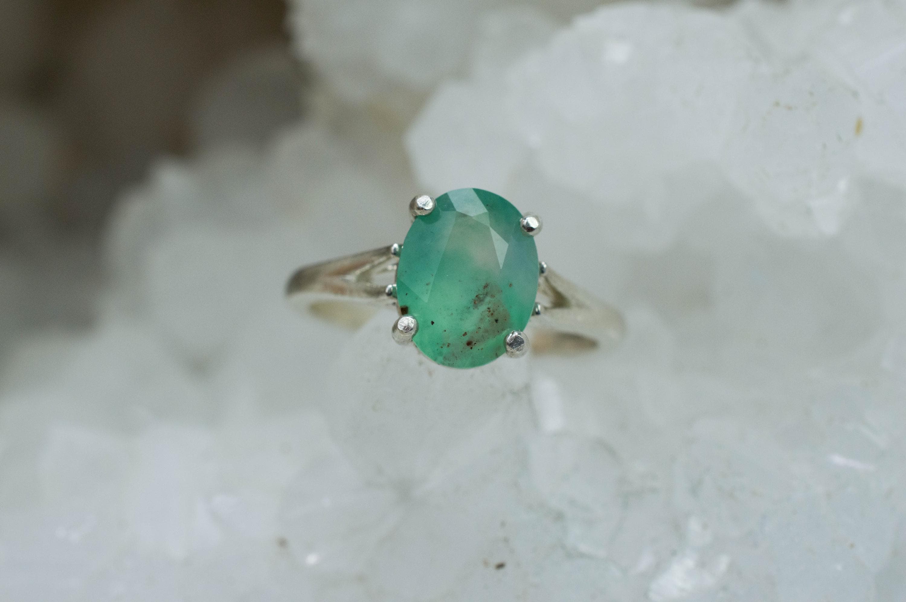 Aquaprase Ring, Natural Untreated African Aquaprase™; 1.830cts