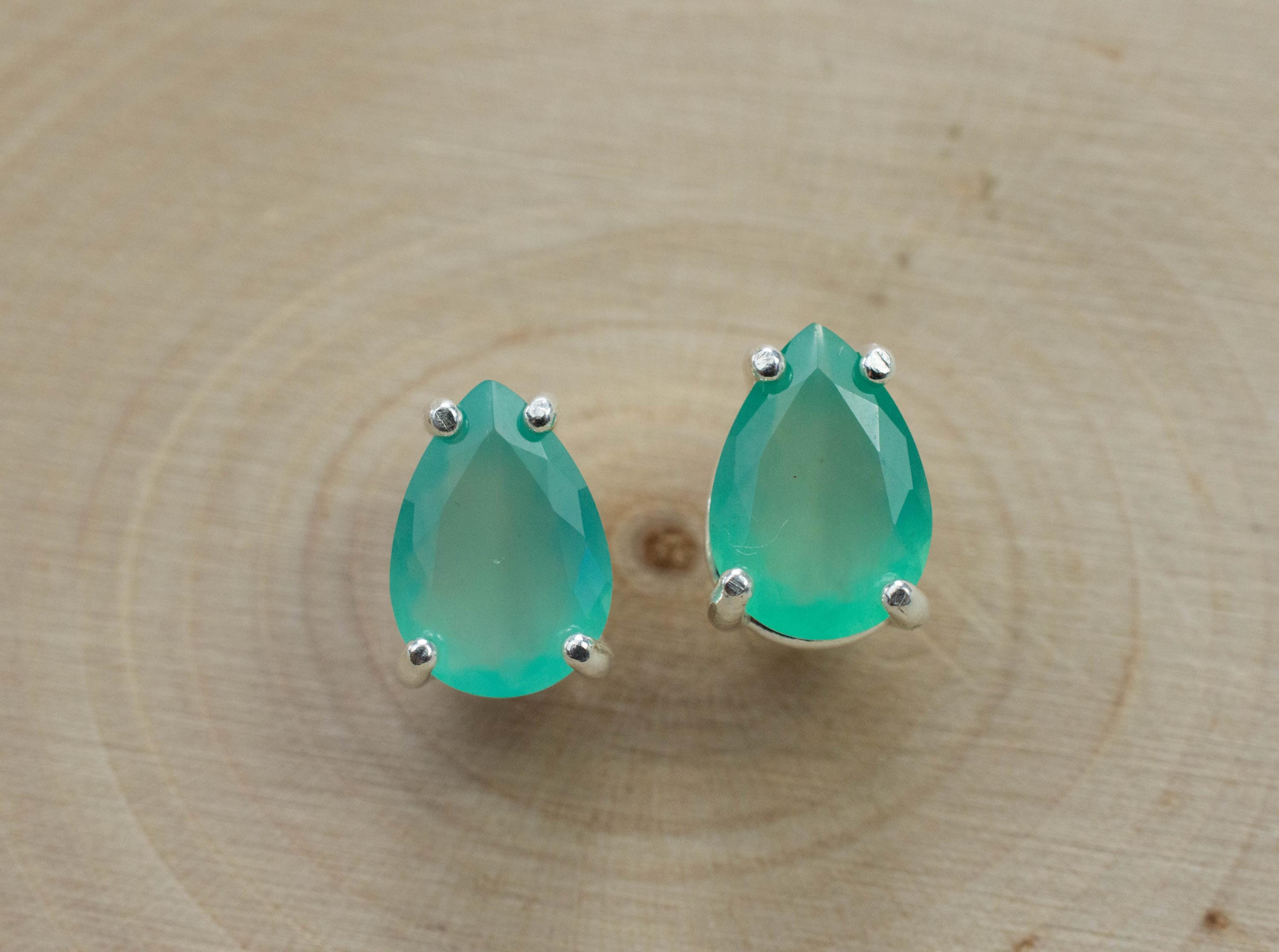 Aquaprase Earrings; Genuine Untreated African Aquaprase™; 2.460cts