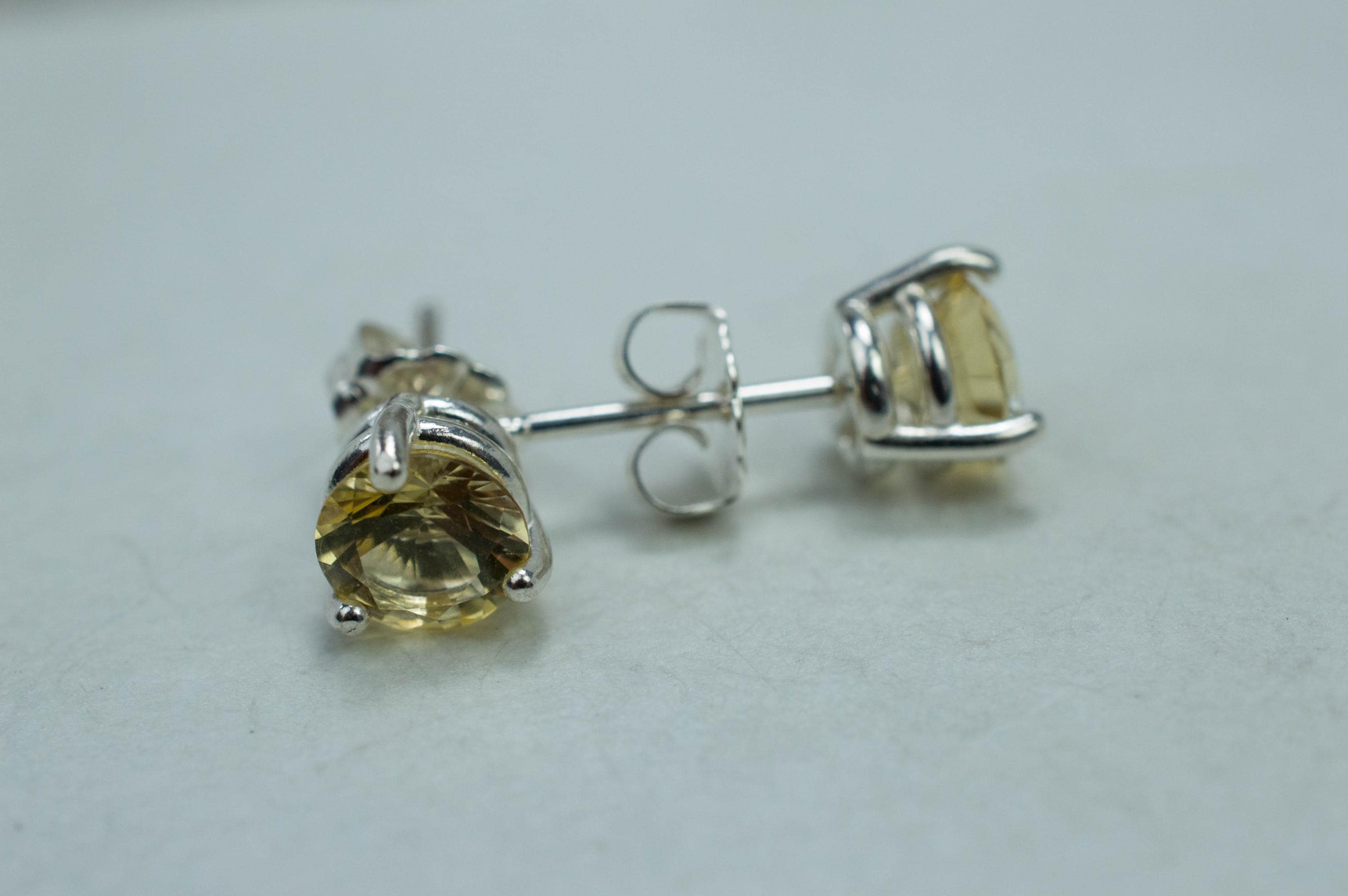 Scapolite Earrings, Genuine Untreated Tanzania Yellow Scapolite; 1.255cts