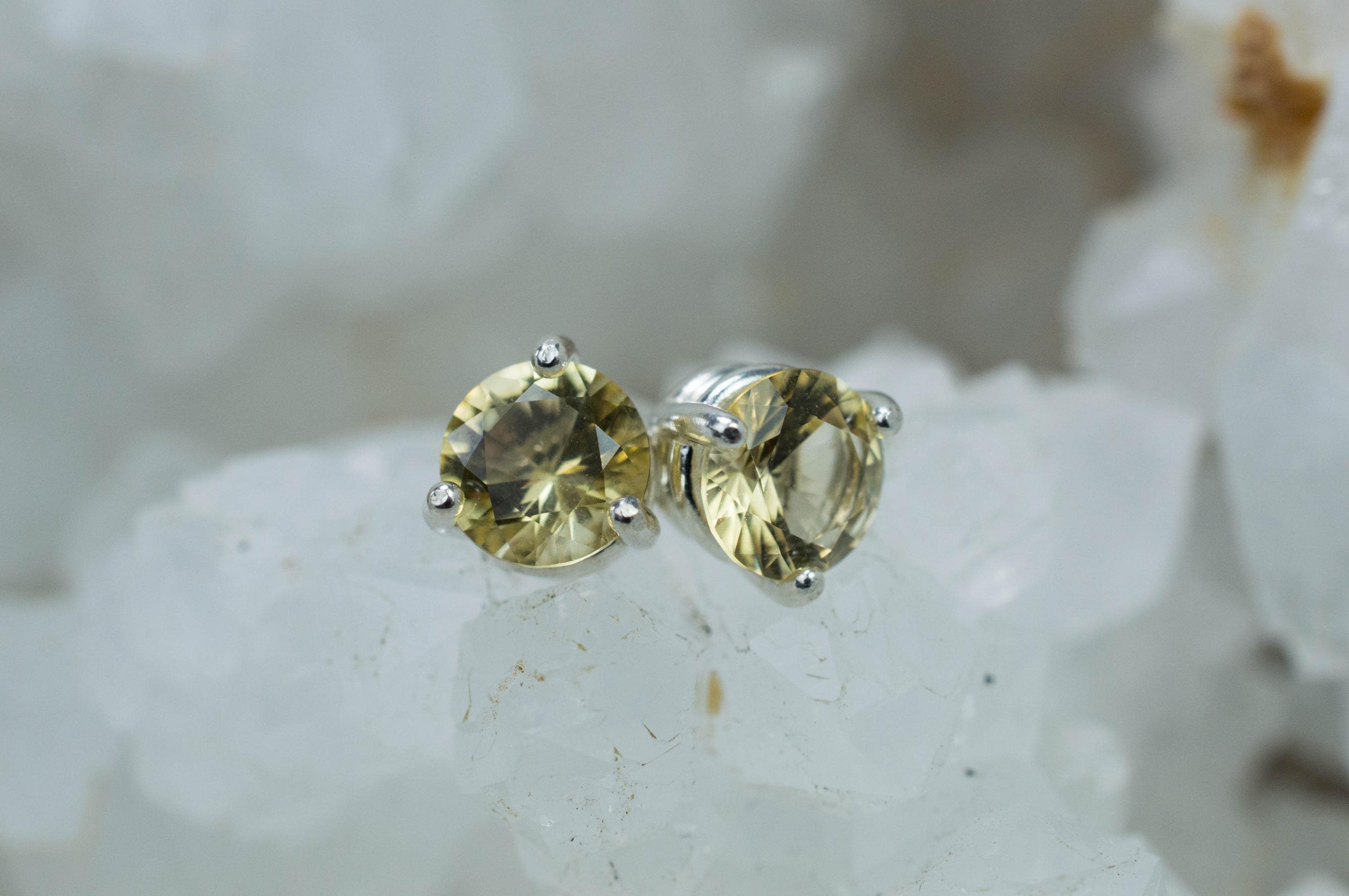 Scapolite Earrings, Genuine Untreated Tanzania Yellow Scapolite; 1.255cts