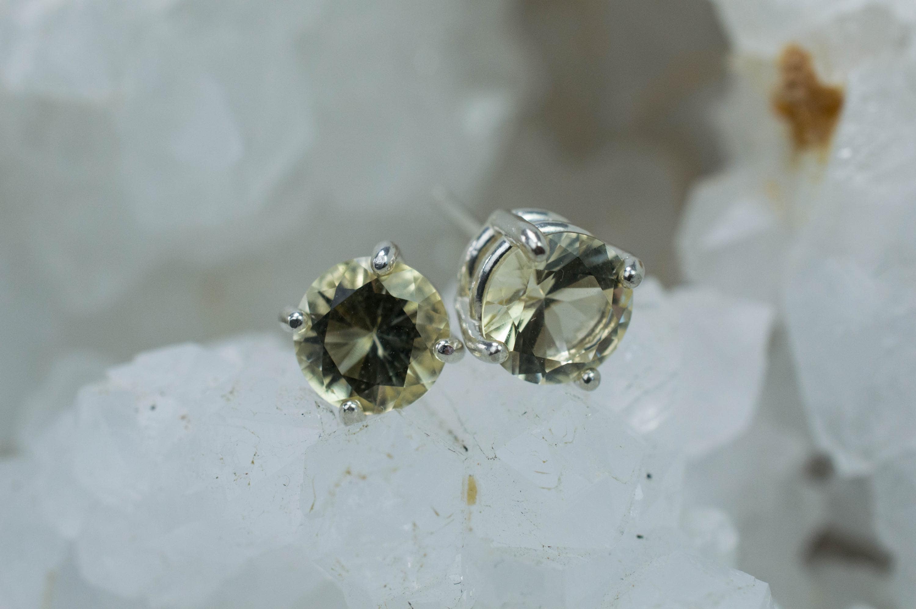 Scapolite Earrings, Genuine Untreated Tanzania Yellow Scapolite; 1.990cts