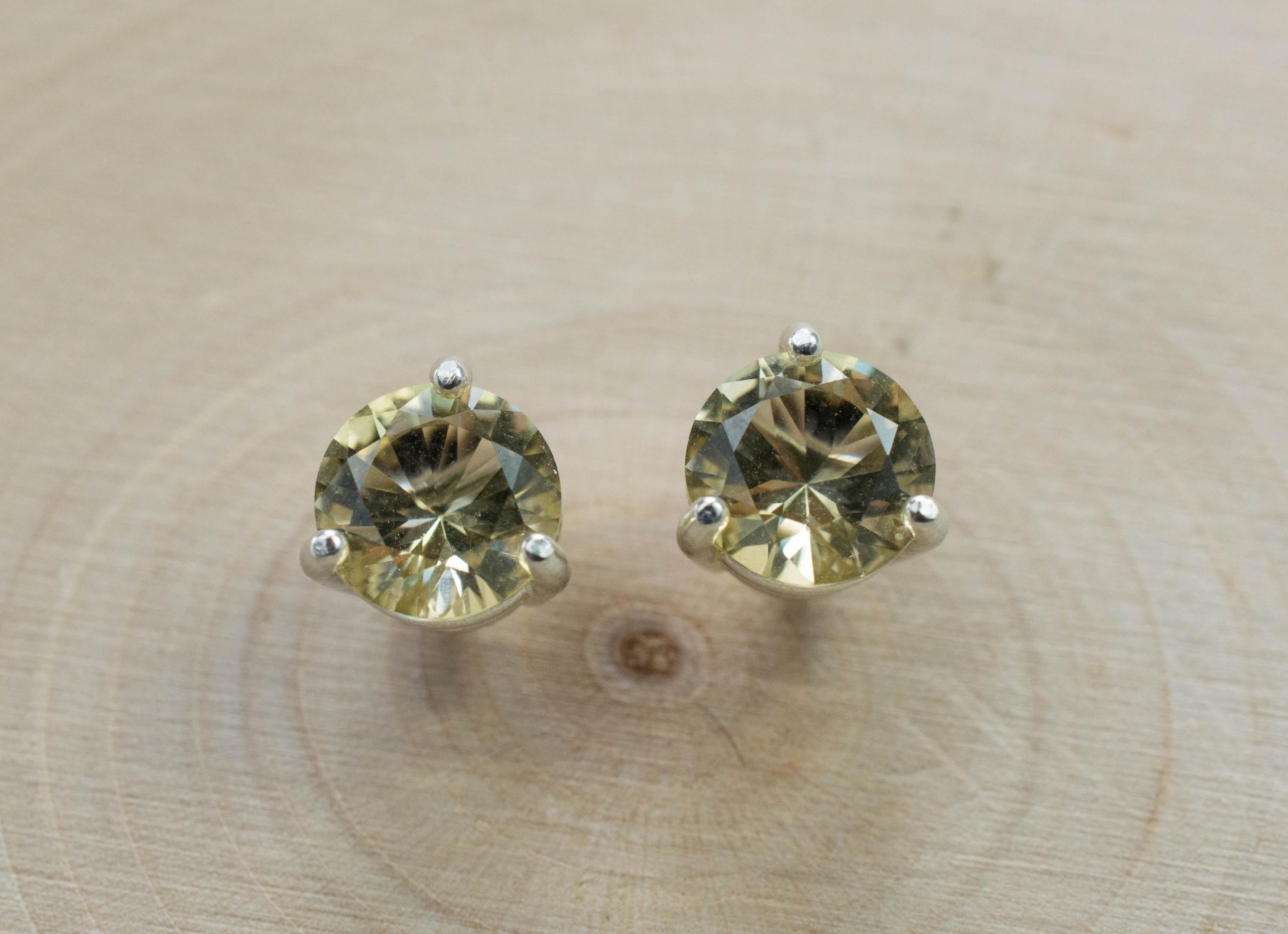 Scapolite Earrings, Genuine Untreated Tanzania Yellow Scapolite; 2.000cts