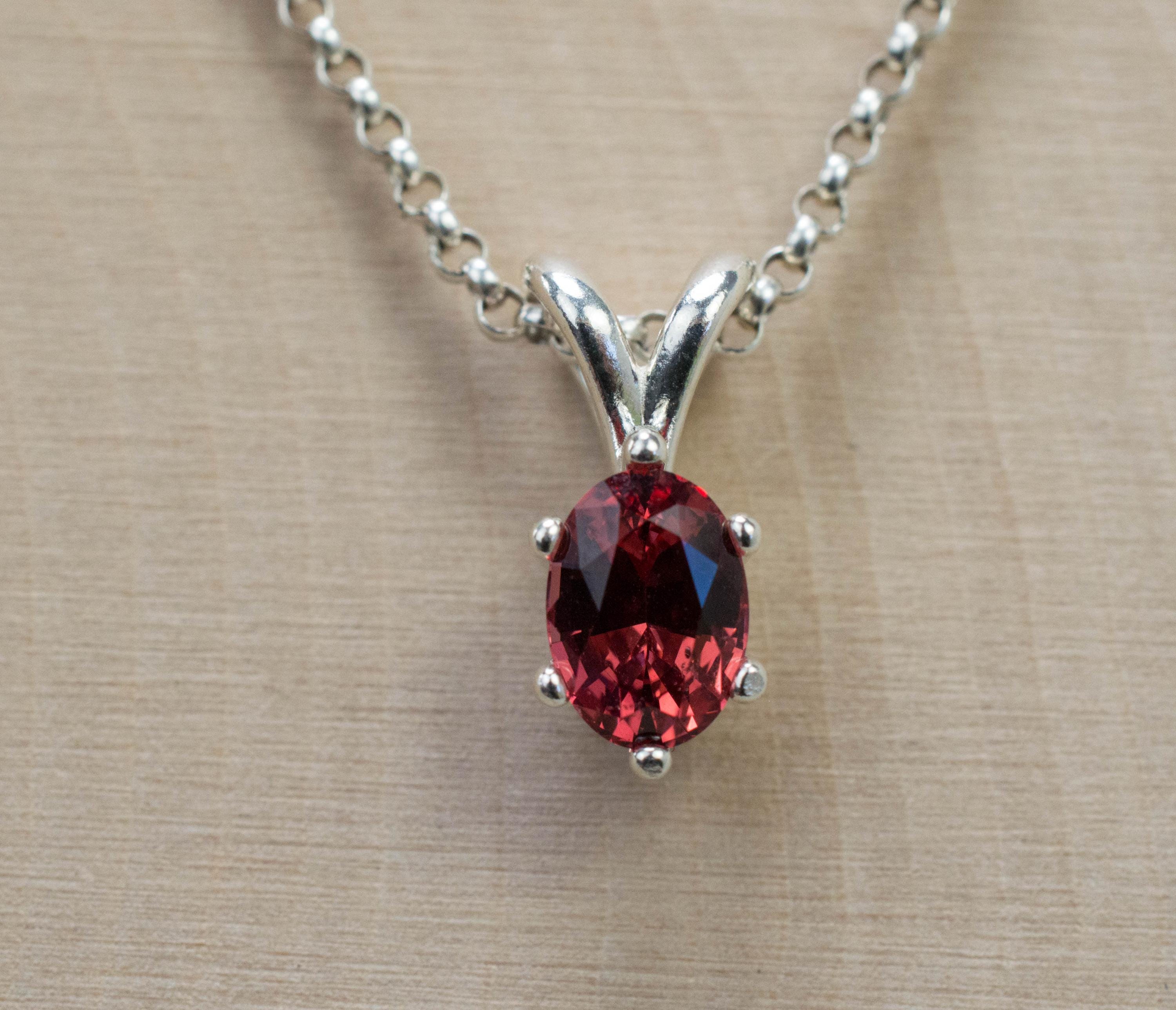 Spinel Pendant; Natural Untreated Vietnam Red Spinel; 1.070cts