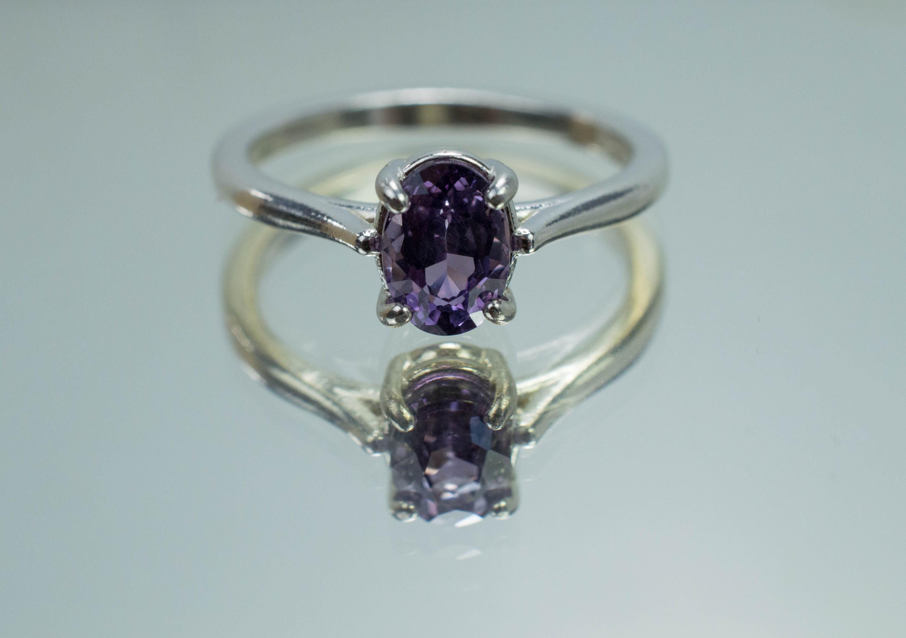 Purple Spinel Ring; Genuine Untreated Sri Lanka Spinel; 1.170cts