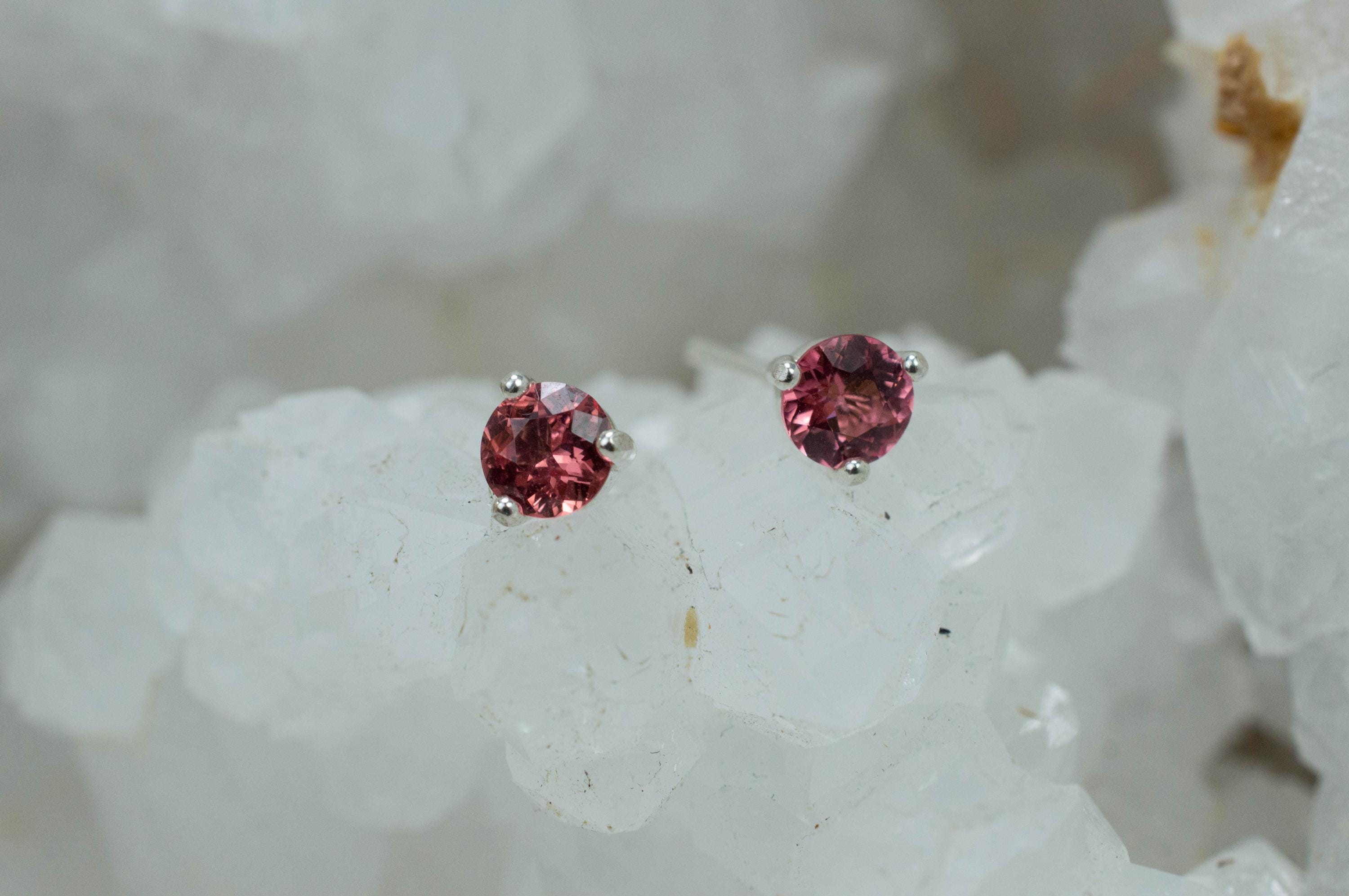 Pink Spinel Earrings; Natural Untreated Vietnam Spinel; 0.660cts