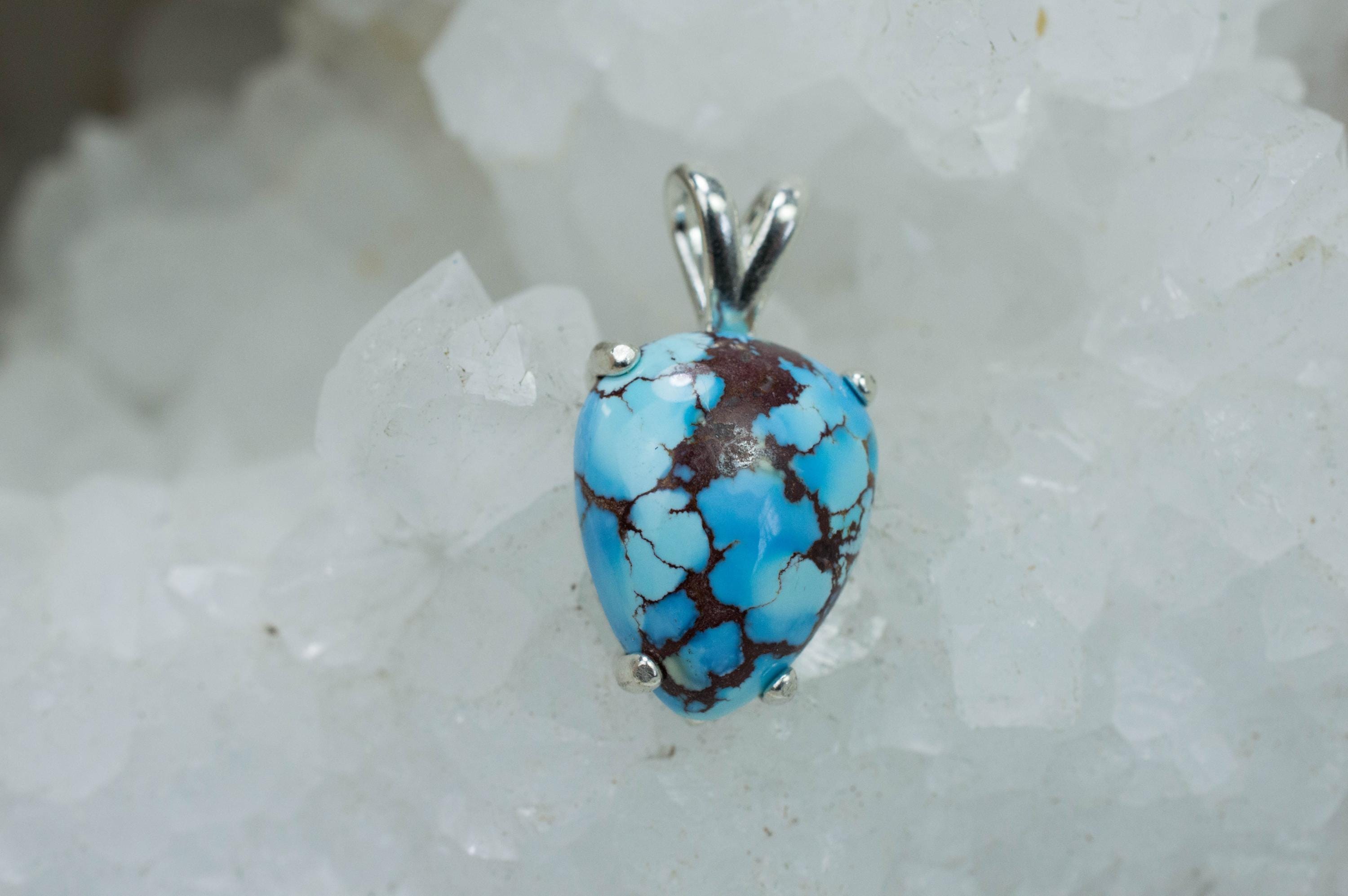 Golden Hills Turquoise Pendant, Natural Untreated Kazakhstan Turquoise; 7.560cts