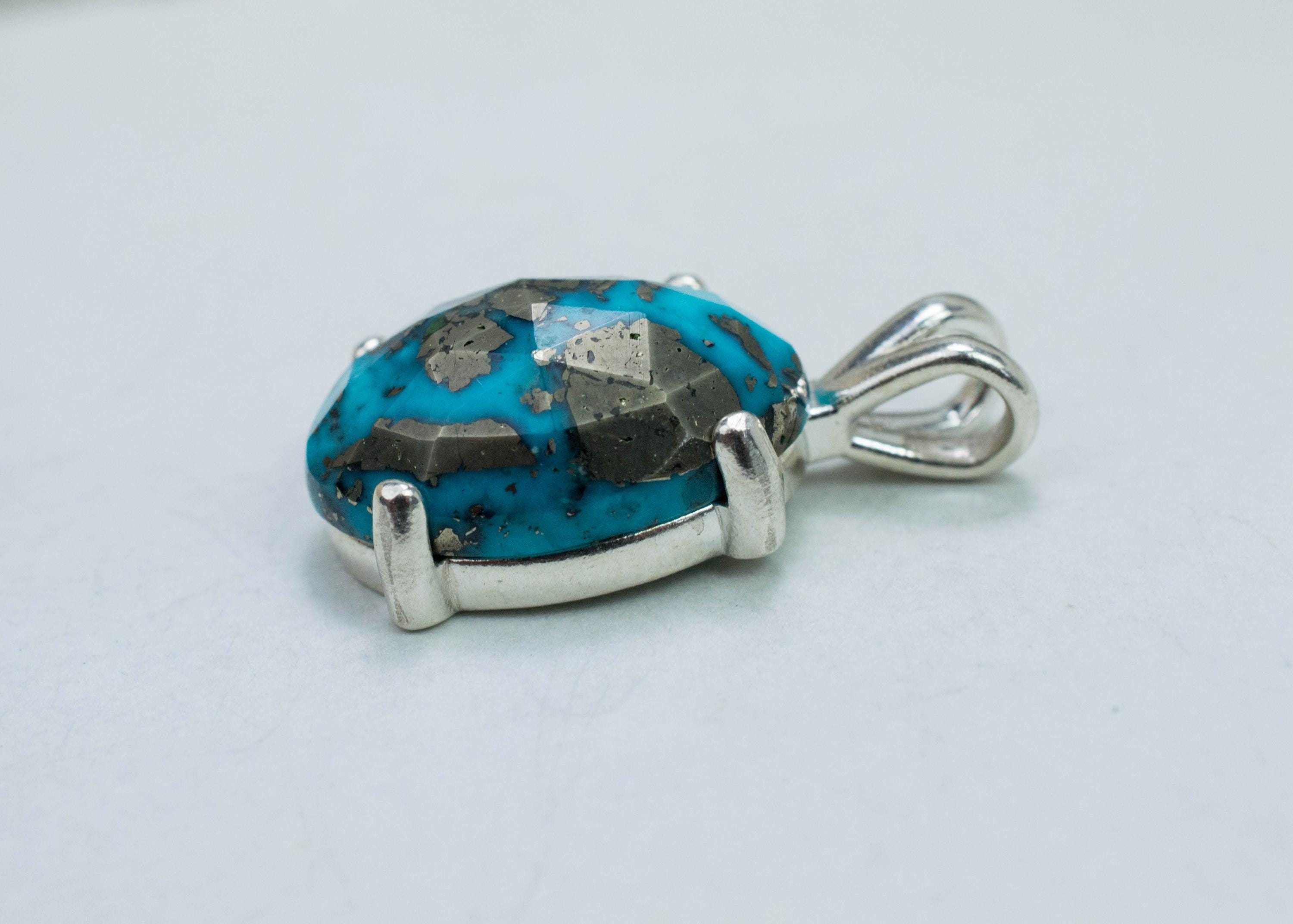 Turquoise Pendant, Natural Untreated Morenci Turquoise; 11.965cts