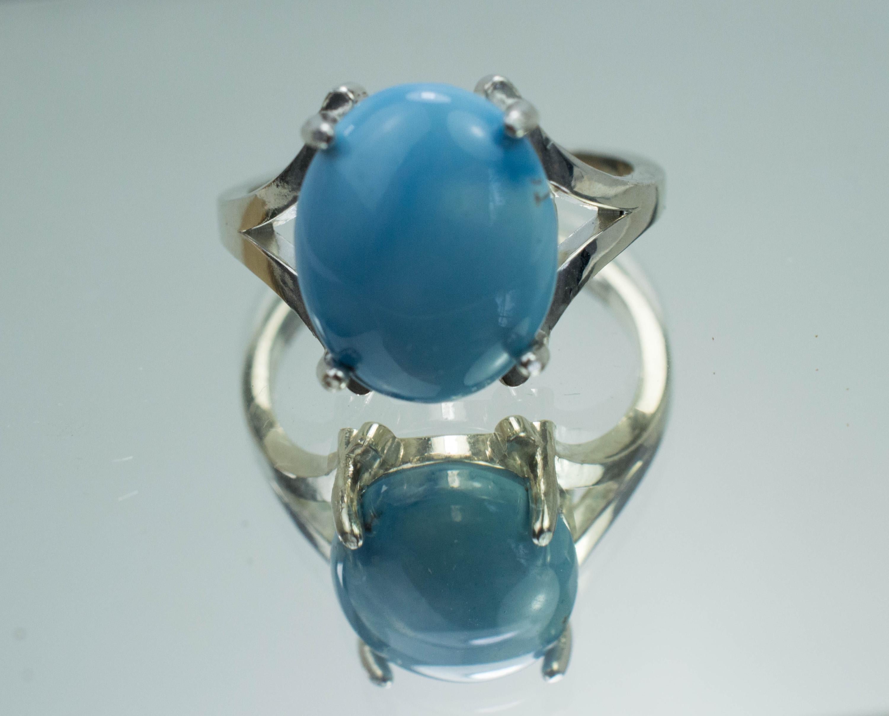 Golden Hills Turquoise Ring; Natural Untreated Kazakhstan Turquoise; 3.385cts