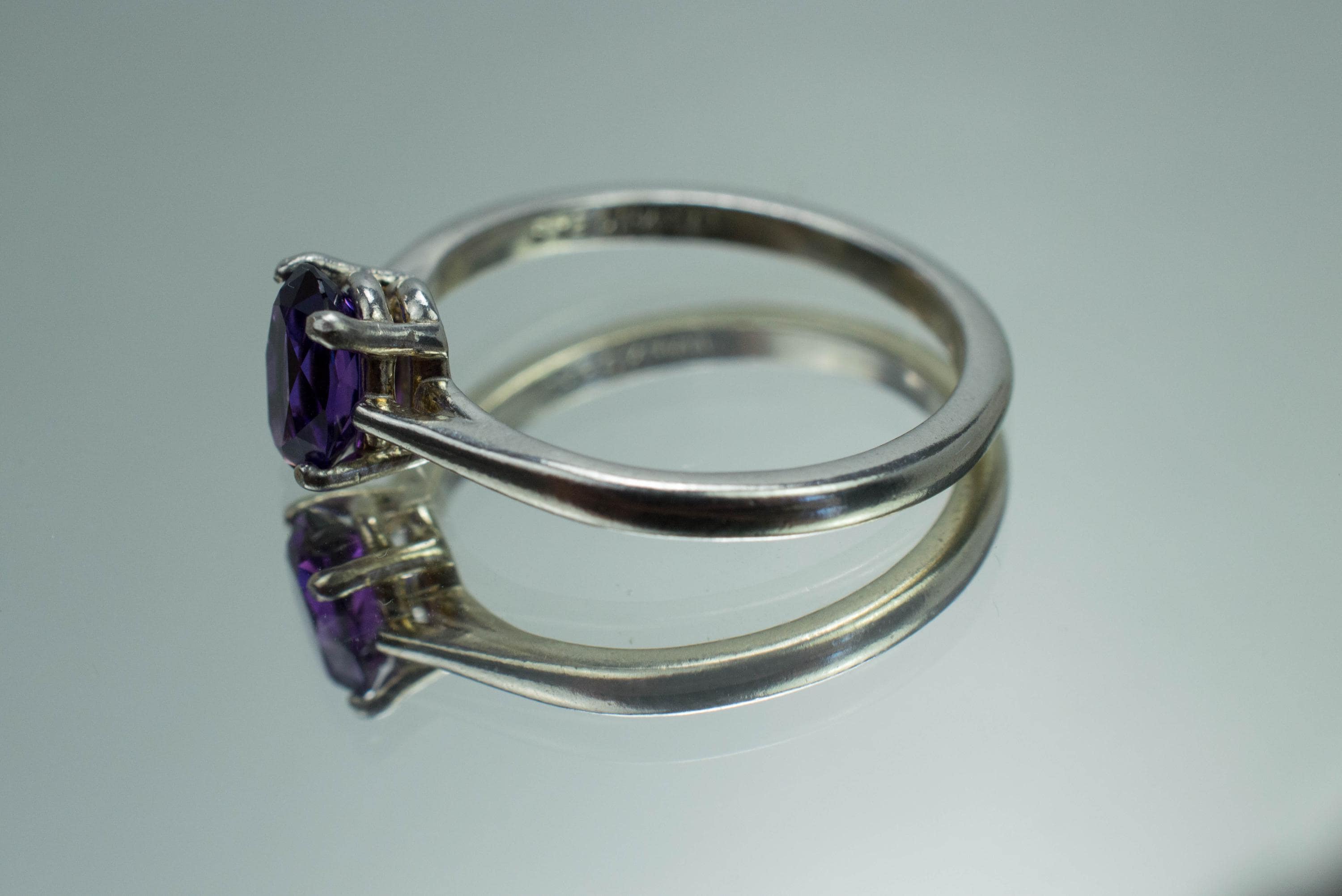 Amethyst Ring, Natural Untreated Uruguay Amethyst; 0.720cts