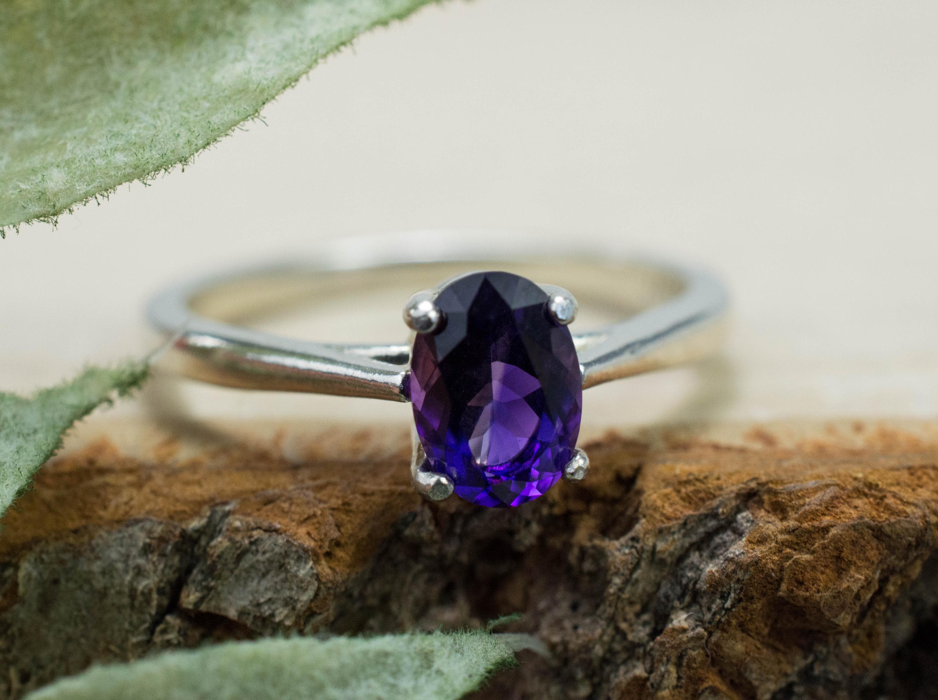 Amethyst Ring, Natural Untreated Uruguay Amethyst; 0.720cts