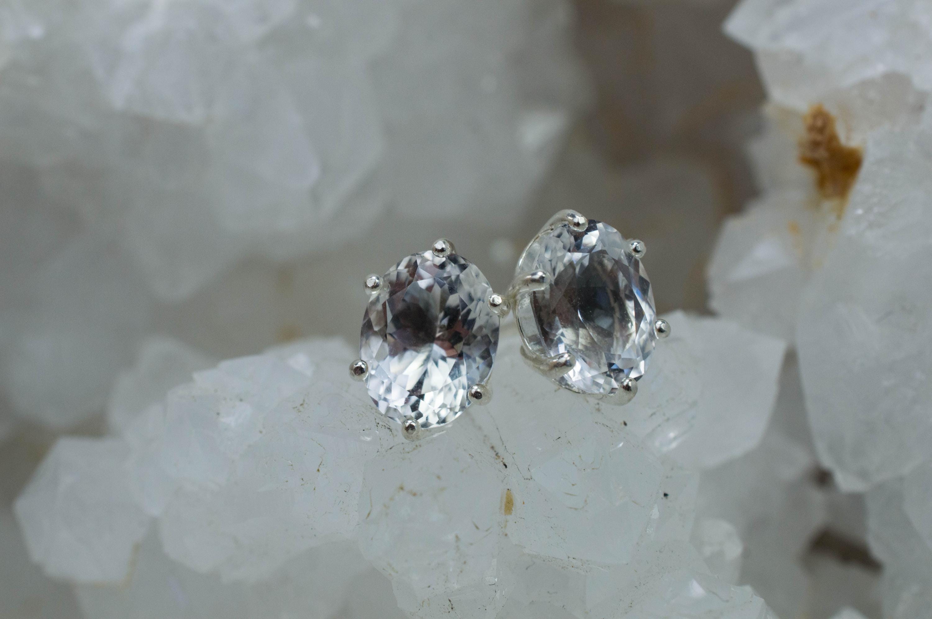 Tanzanian Quartz Earrings, Natural Untreated Mondo Quartz; 3.465cts