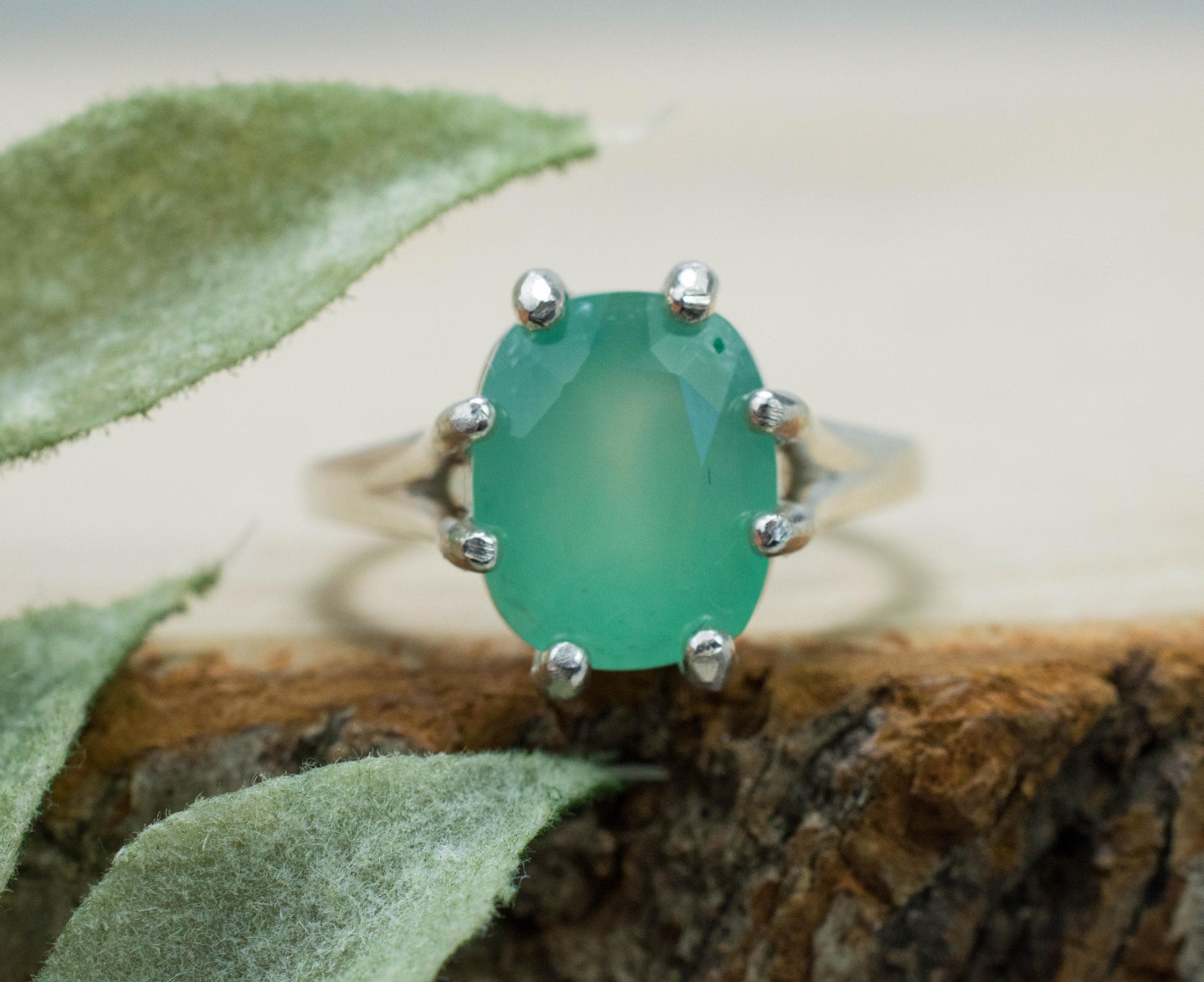 Aquaprase Ring, Natural Untreated African Aquaprase™; 2.790cts