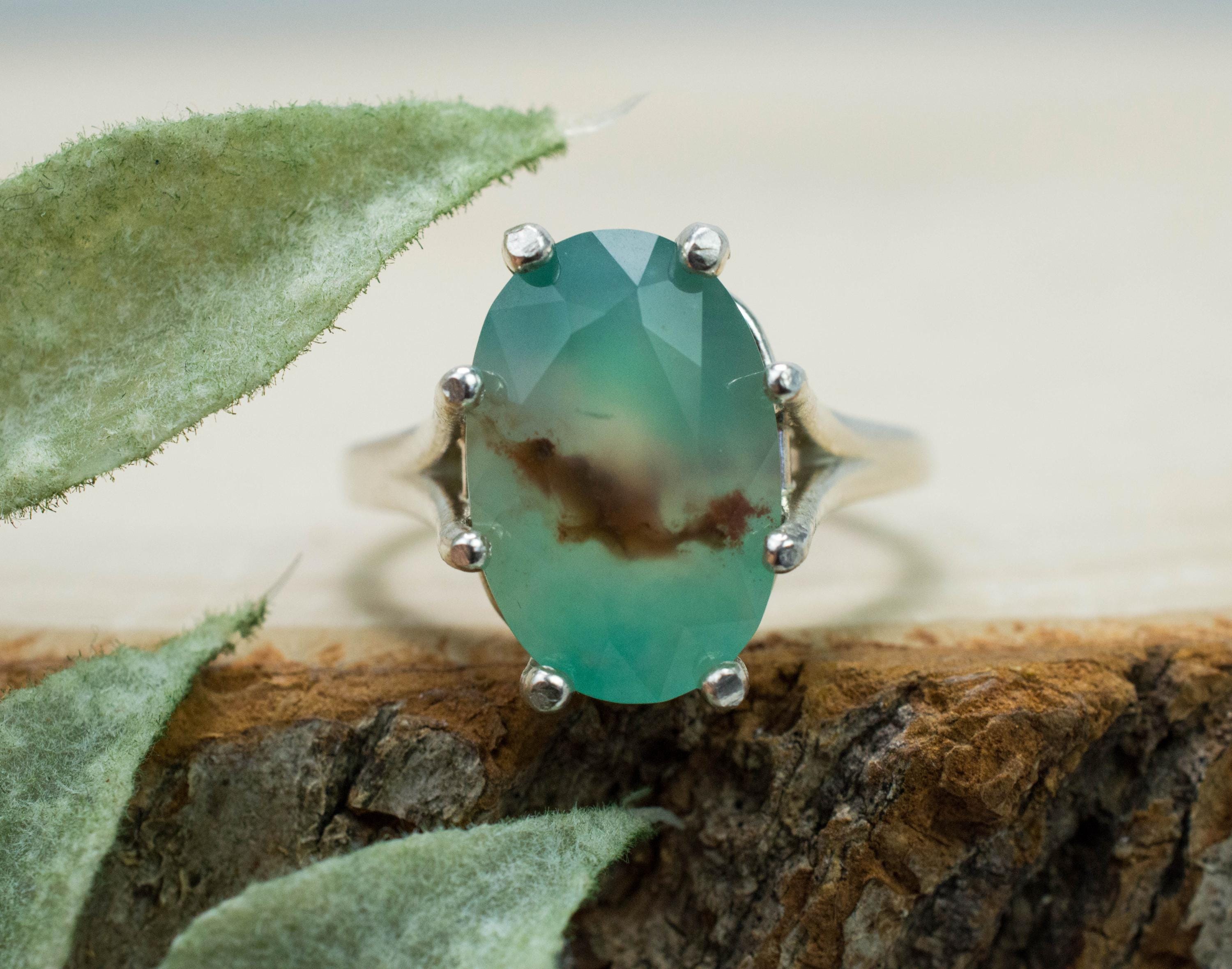 Aquaprase Ring, Natural Untreated African Aquaprase™; 4.780cts