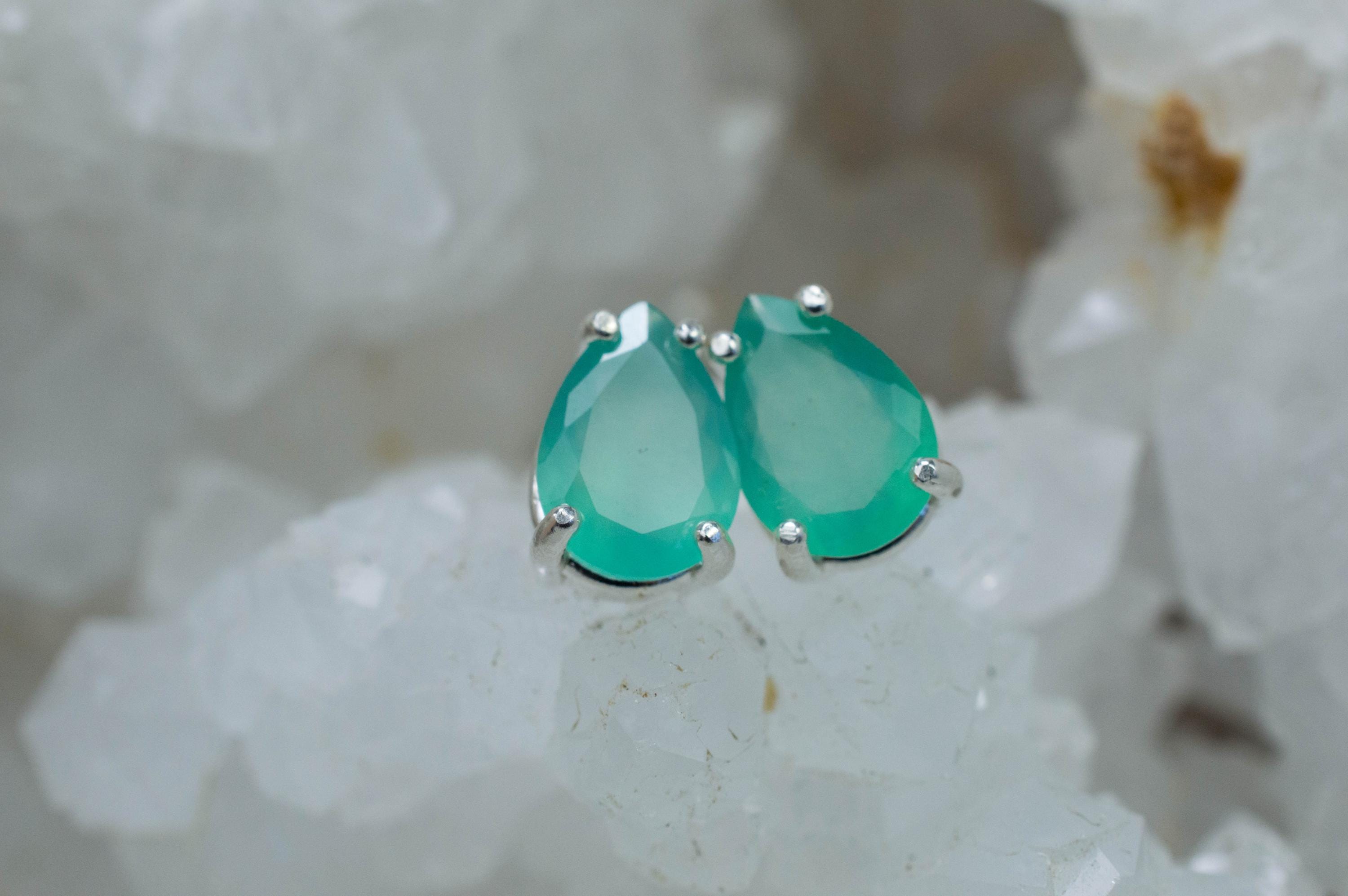 Aquaprase Earrings; Genuine Untreated African Aquaprase™; 2.460cts