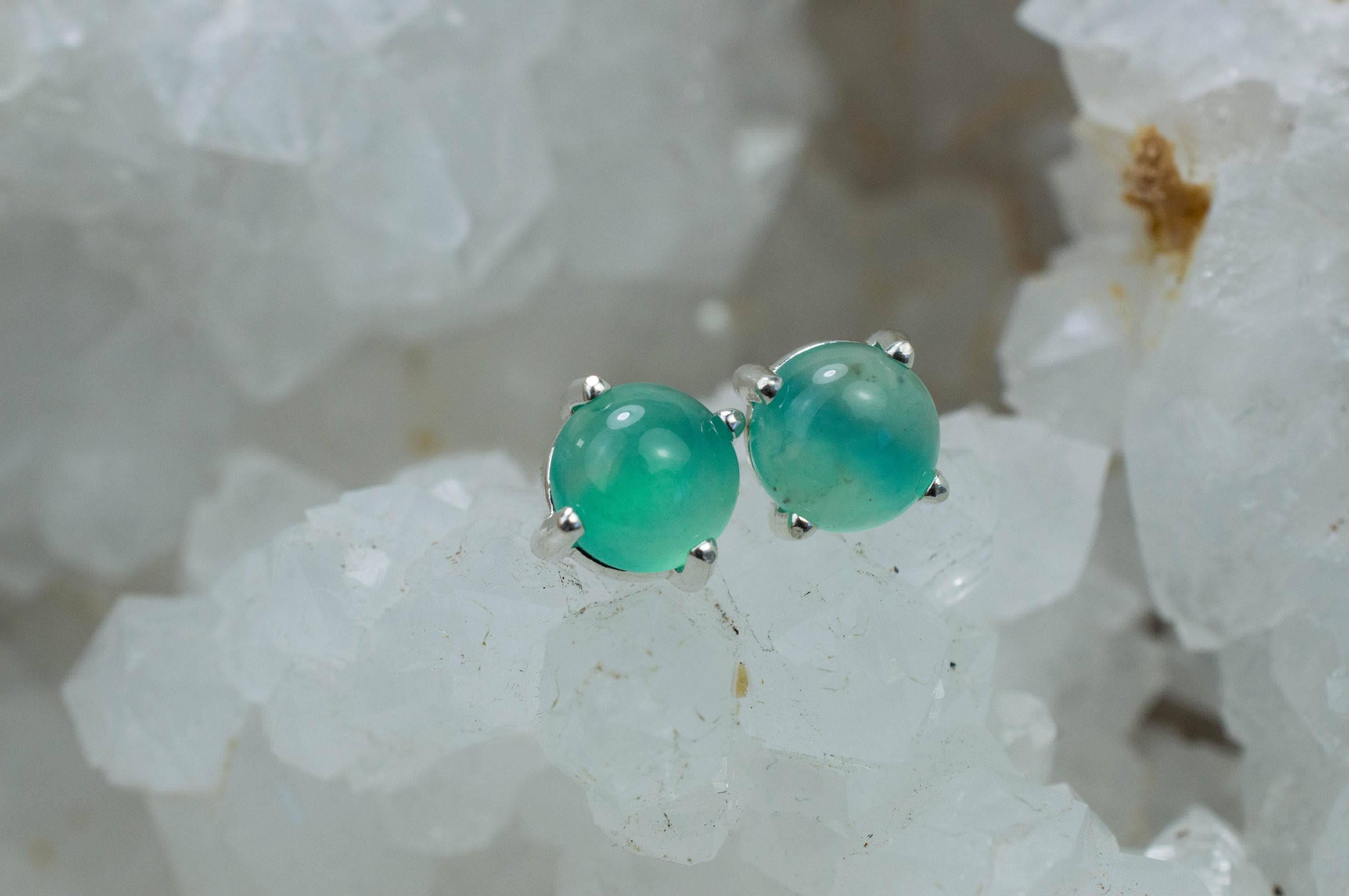 Aquaprase Earrings; Genuine Untreated African Aquaprase™; 2.565cts