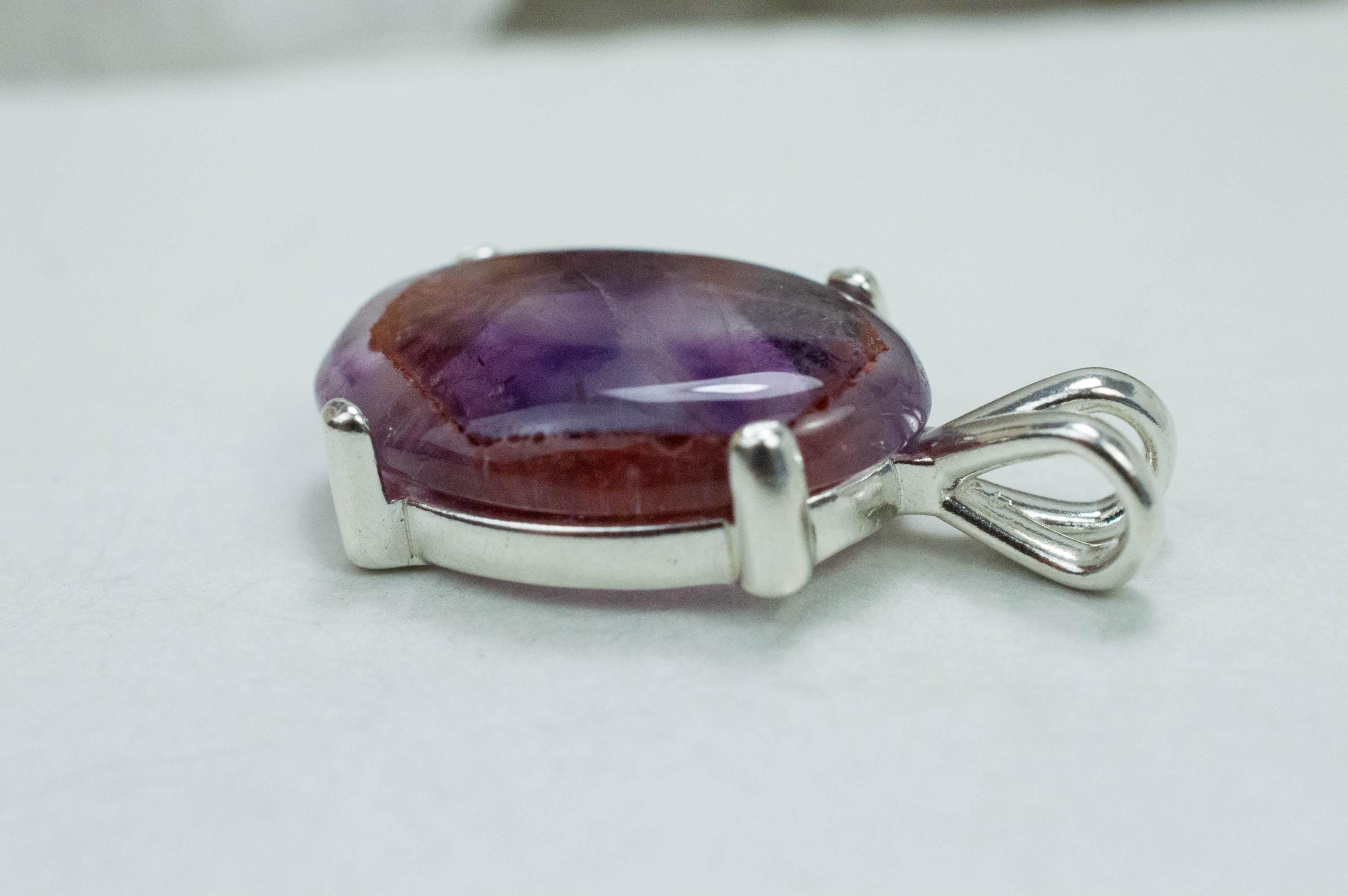 Trapiche Amethyst Pendant, Natural Untreated Brazil Amethyst; 11.370cts