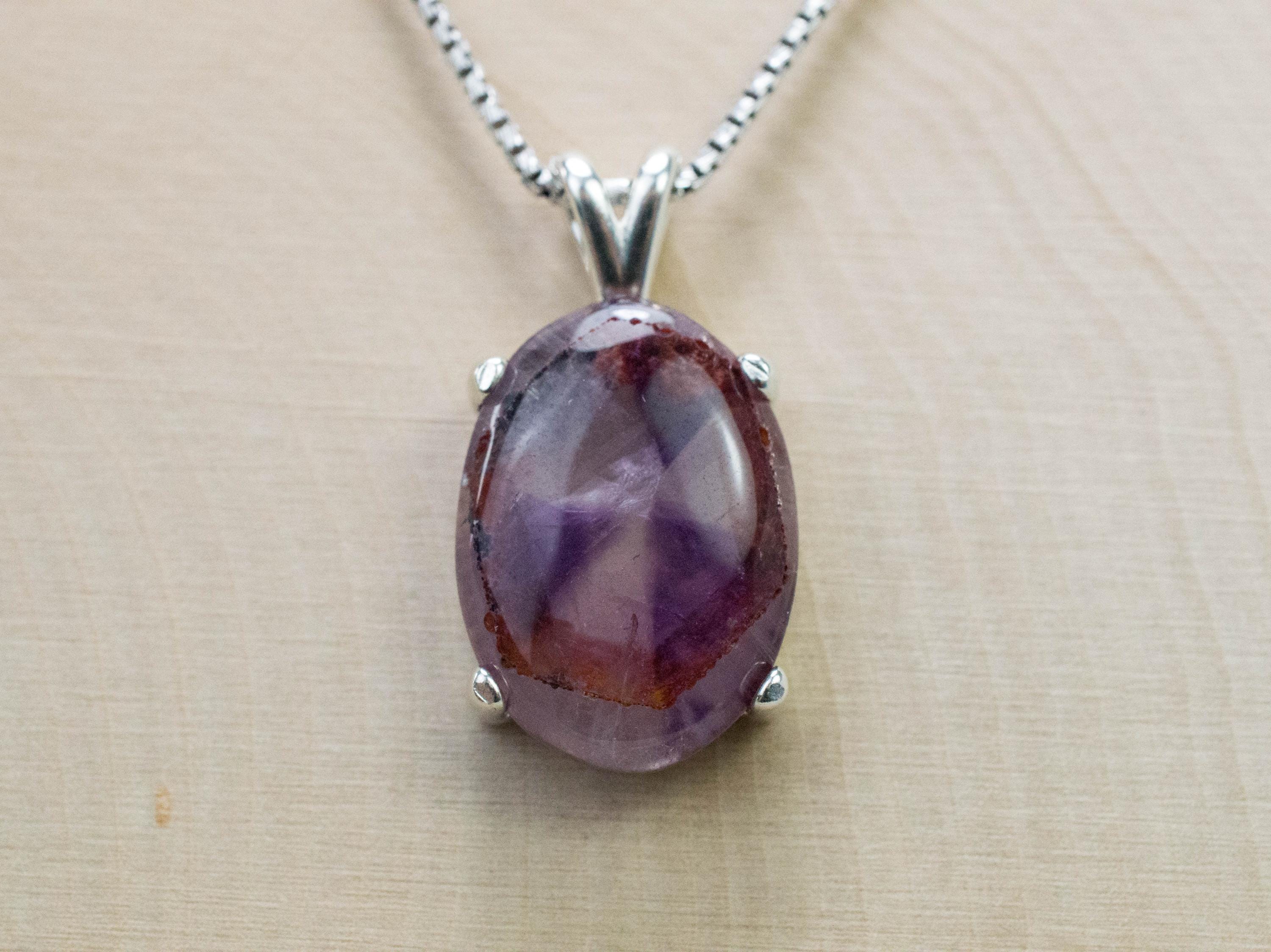 Trapiche Amethyst Pendant, Natural Untreated Brazil Amethyst; 11.370cts