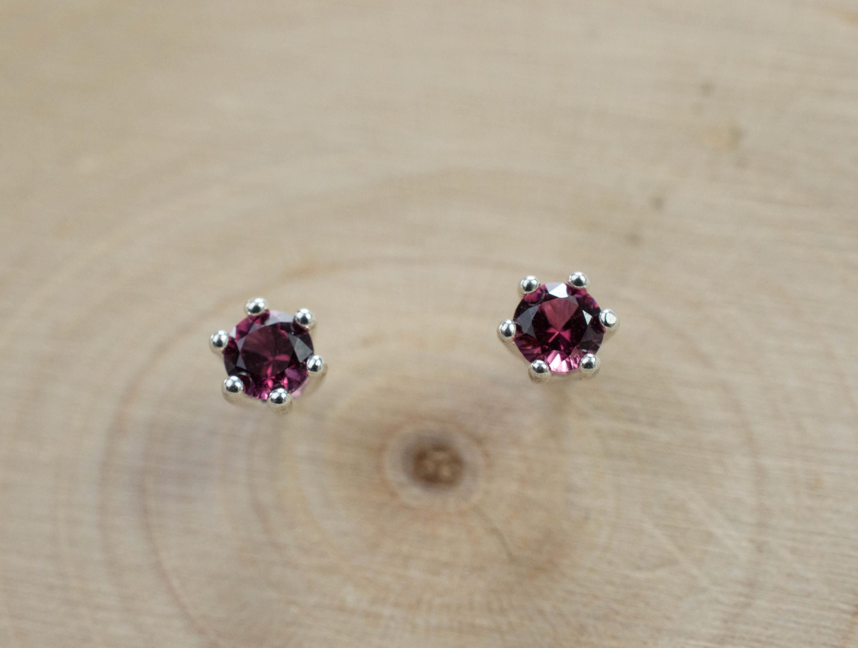 Pink Spinel Earrings; Natural Untreated Vietnam Spinel; 0.245 cts