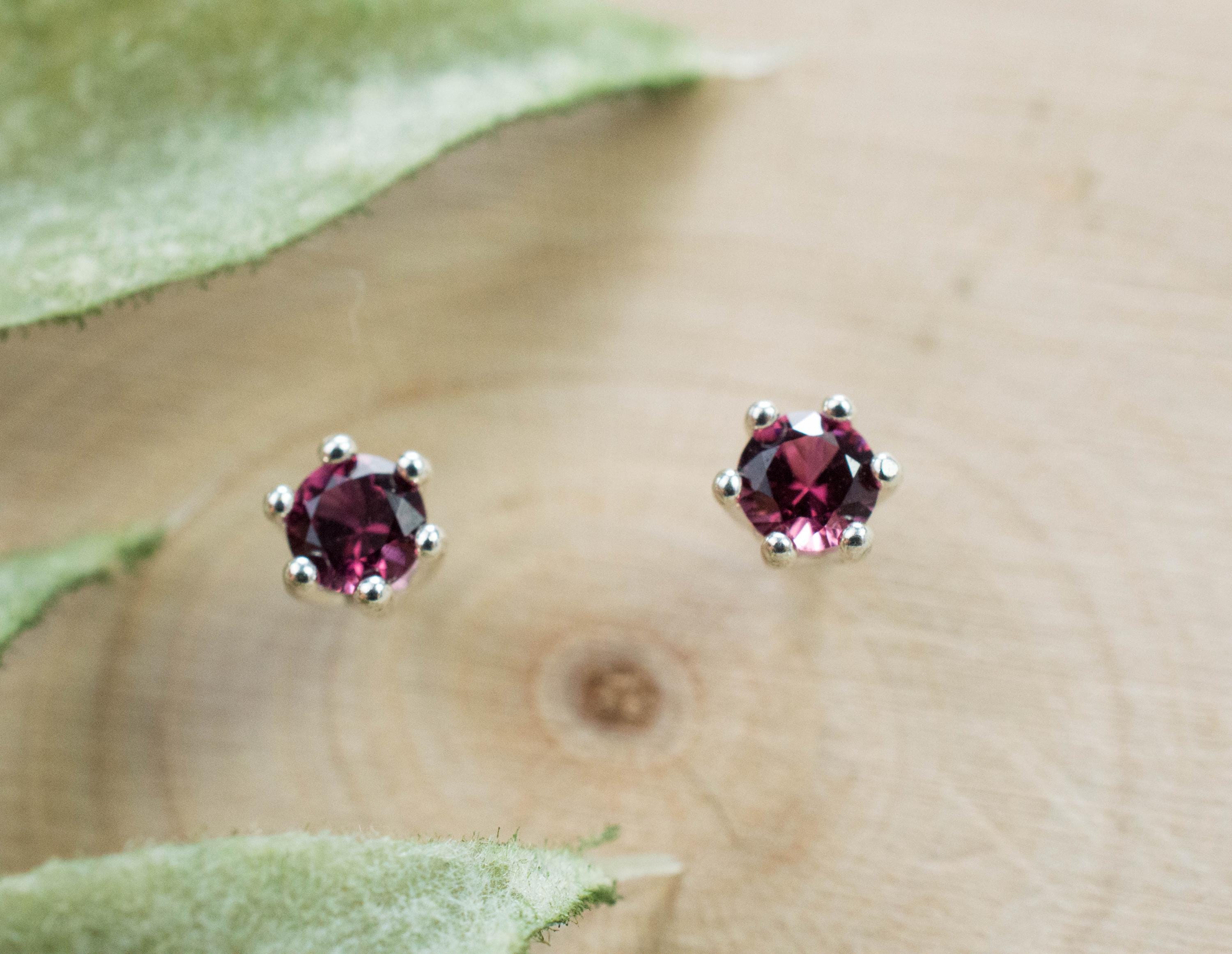 Pink Spinel Earrings; Natural Untreated Vietnam Spinel; 0.245 cts